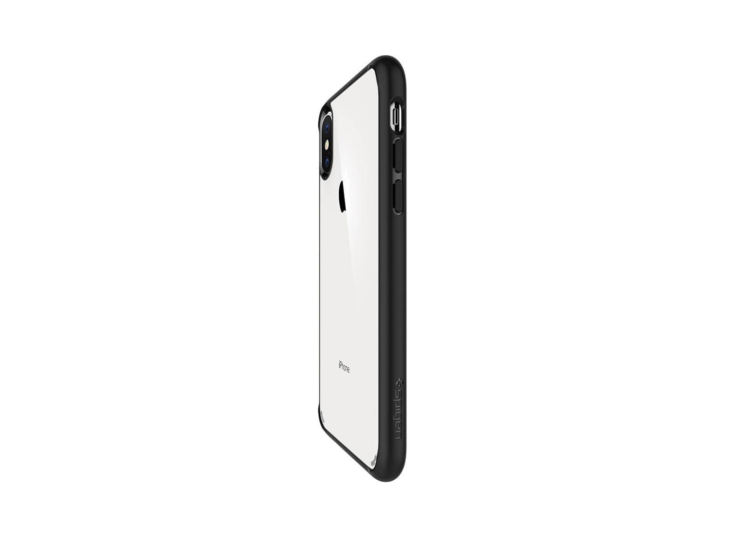 Spigen Ultra Hybrid Case за iPhone XS, iPhone X, черен-прозрачен