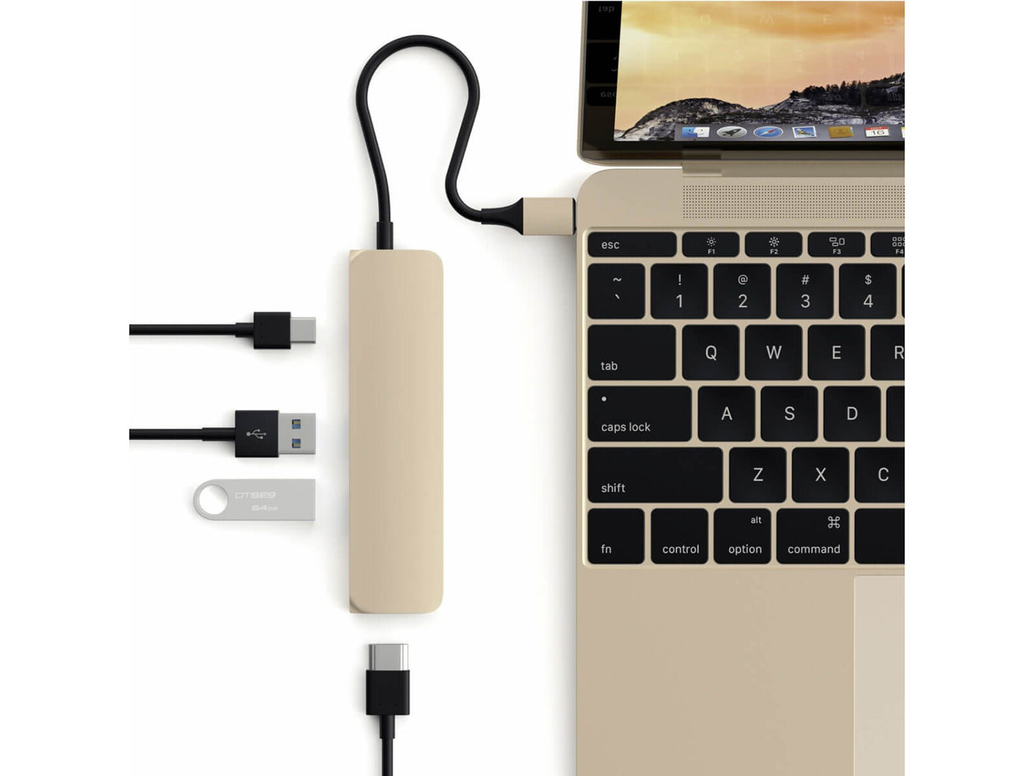 Satechi USB-C Multiport Adapter, в златисто