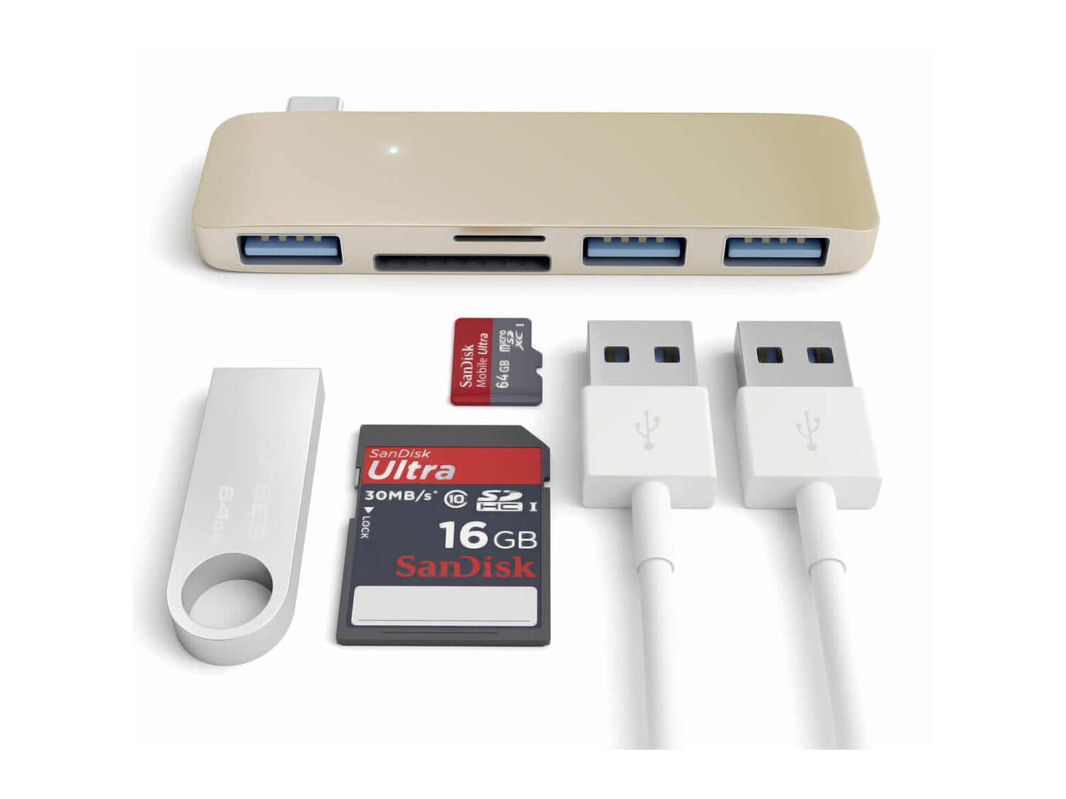 Satechi USB-C USB Hub, в златисто