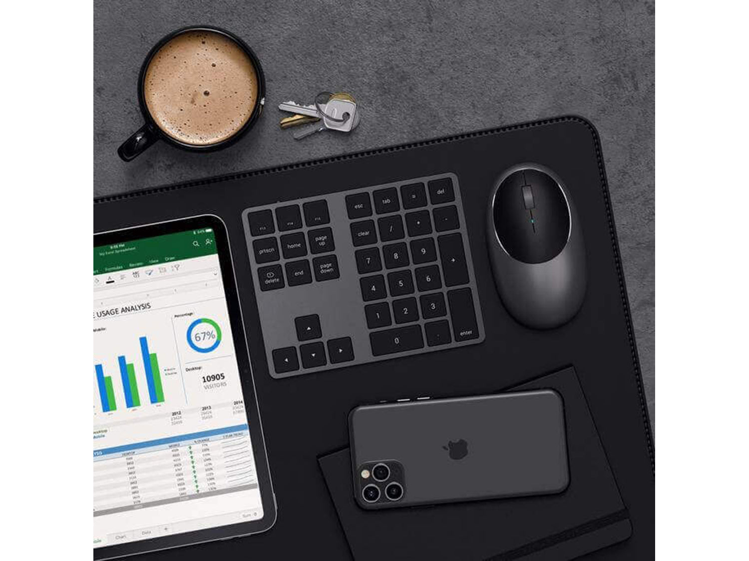 Satechi Aluminum Bluetooth Extended Keypad - Space Gray