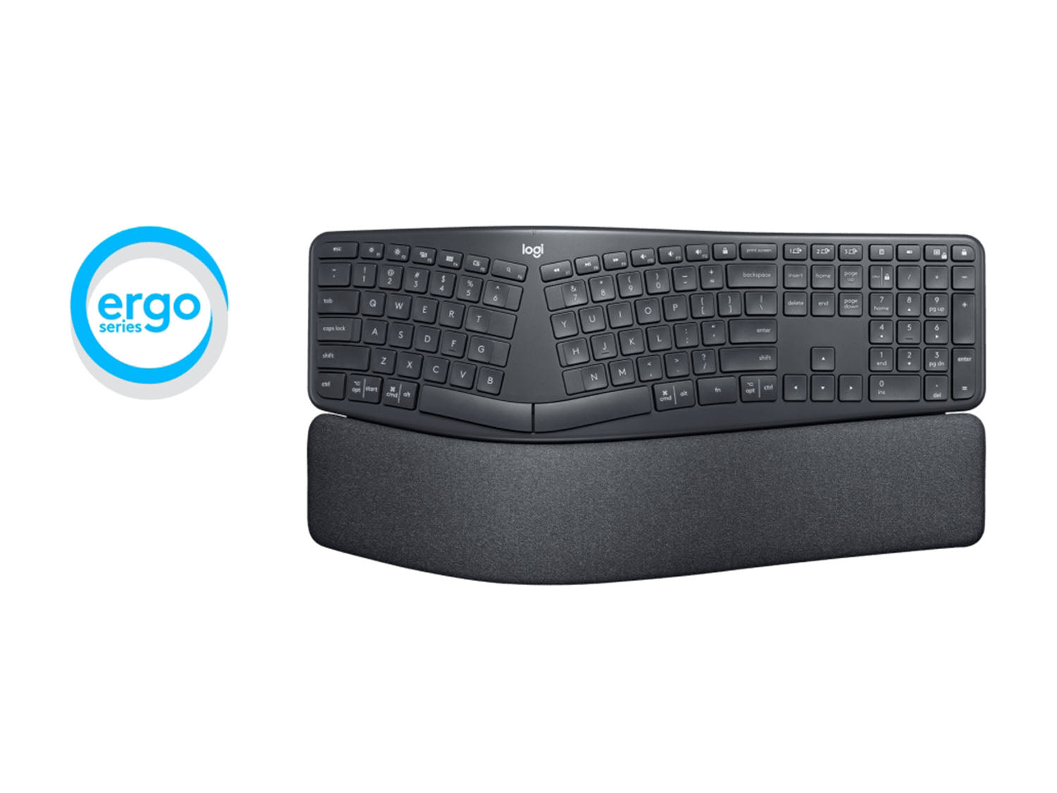Logitech Wireless Keyboard ERGO K860, US INTL, Central, Graphite