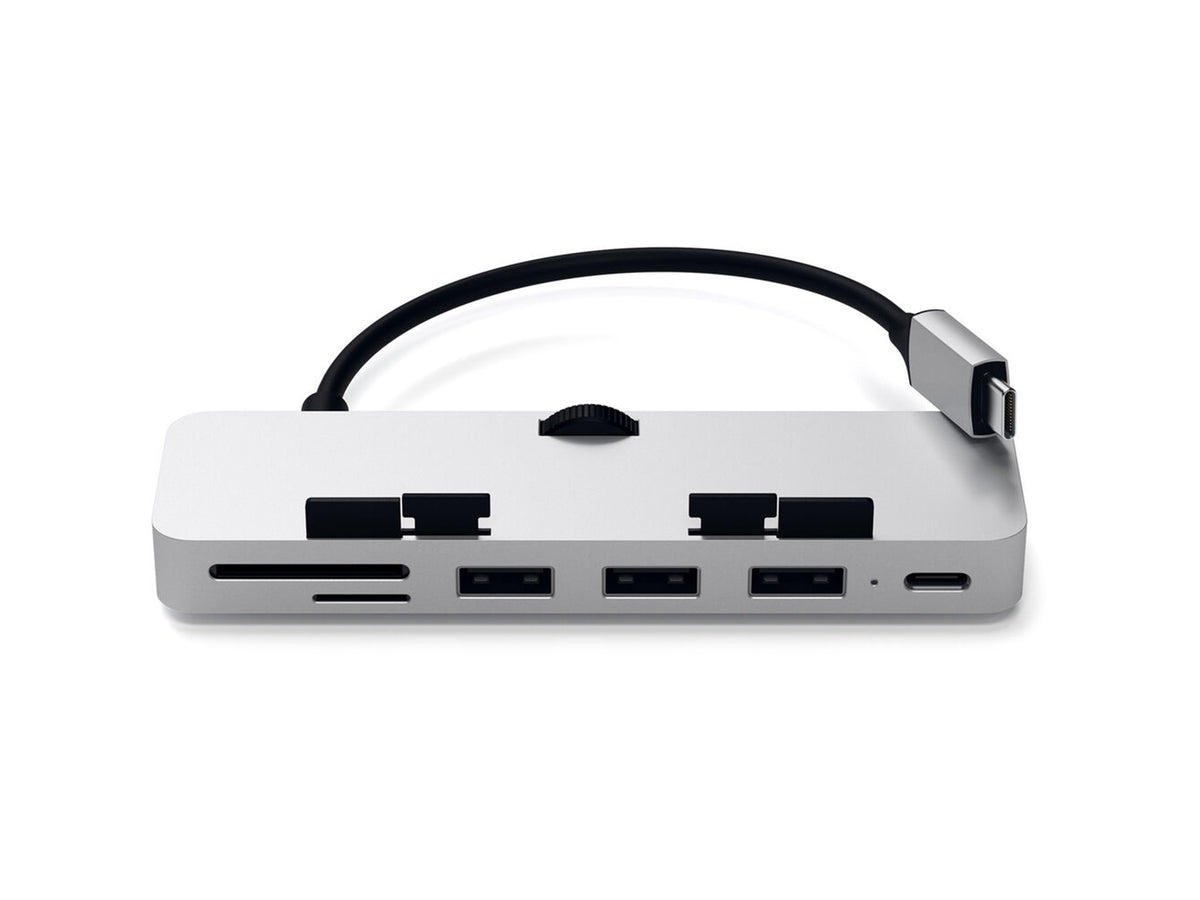 Satechi Aluminum TYPE-C CLAMP PRO Hub (3x USB 3.0,MicroSD) - Silver
