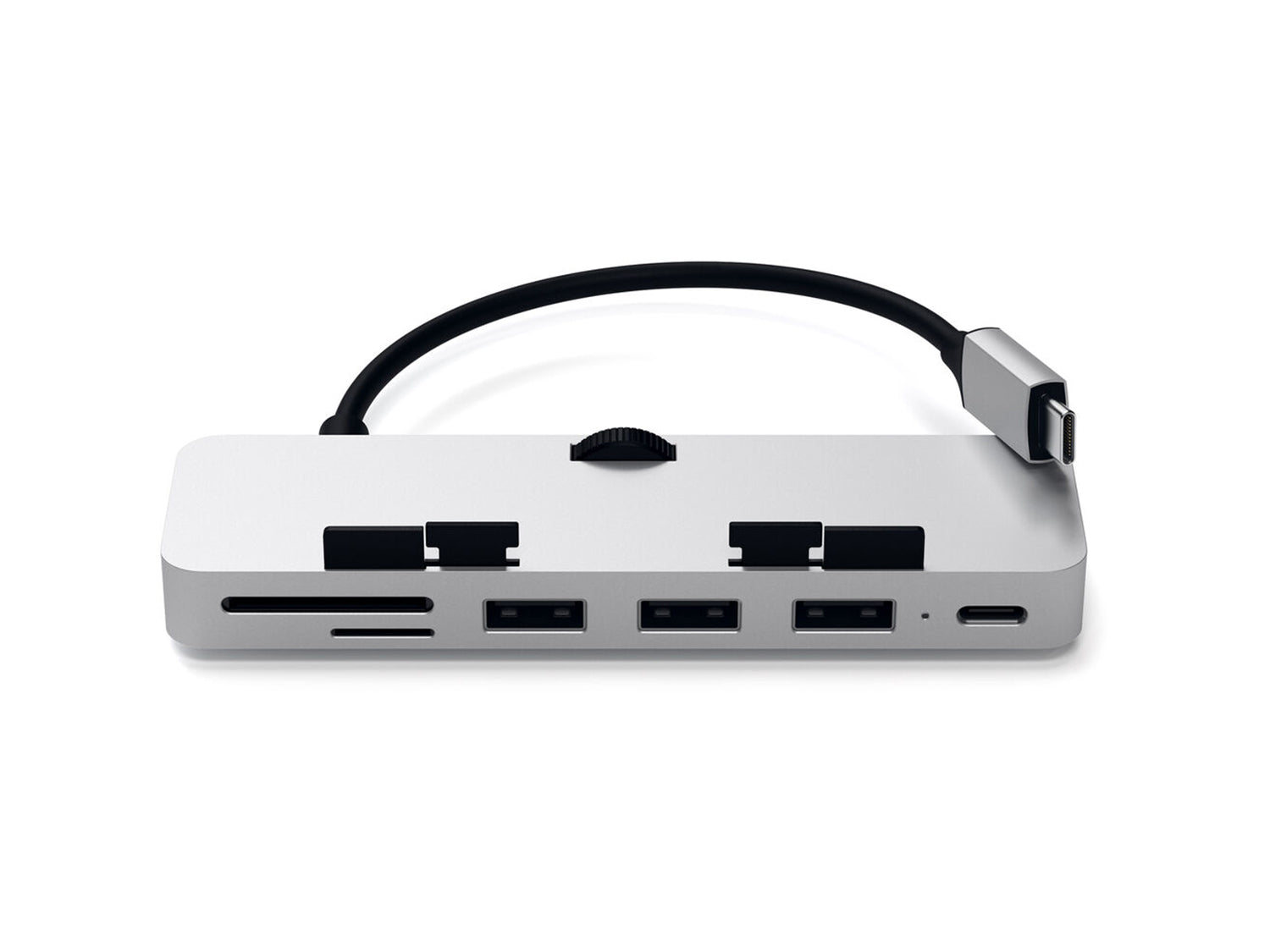 Satechi Aluminum TYPE-C CLAMP PRO Hub (3x USB 3.0,MicroSD) - Silver