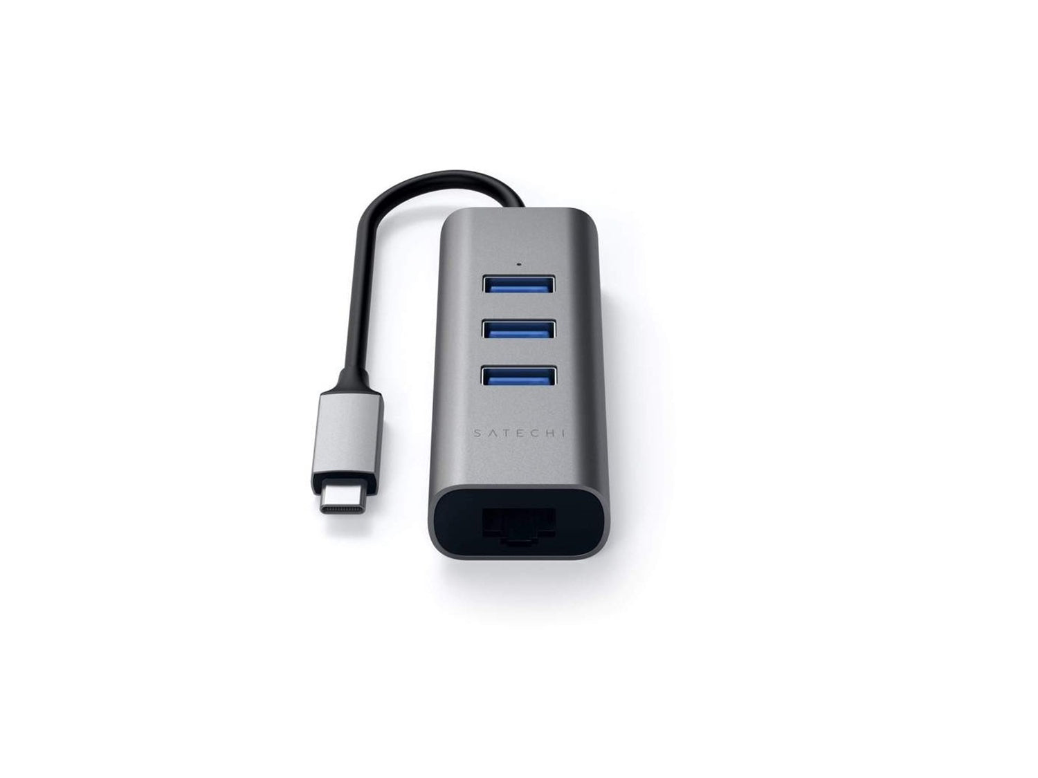 Satechi Aluminium TYPE-C Hub (3x USB 3.0,Ethernet) - Space Gray