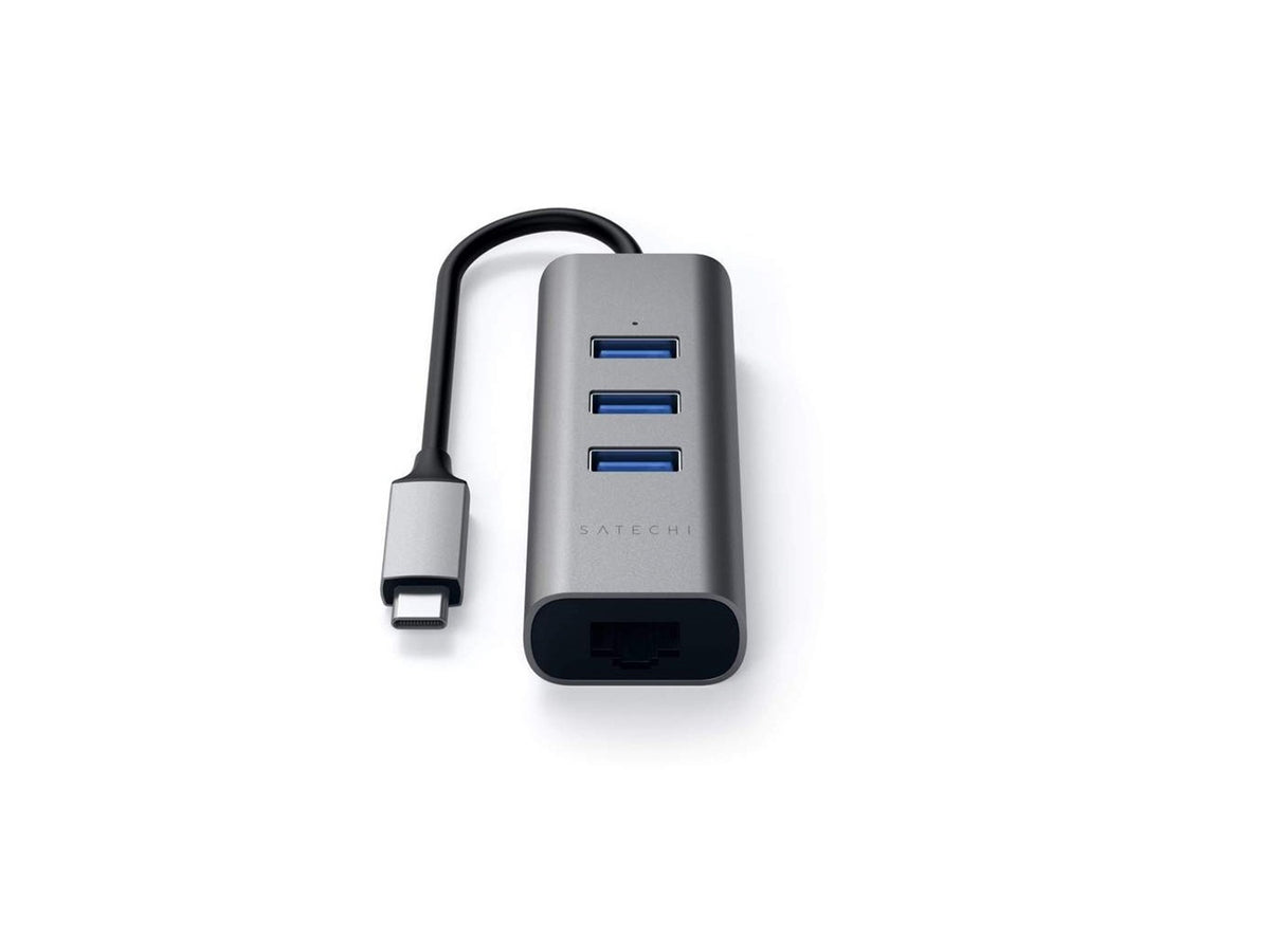 Satechi Aluminium TYPE-C Hub (3x USB 3.0,Ethernet) - Space Gray