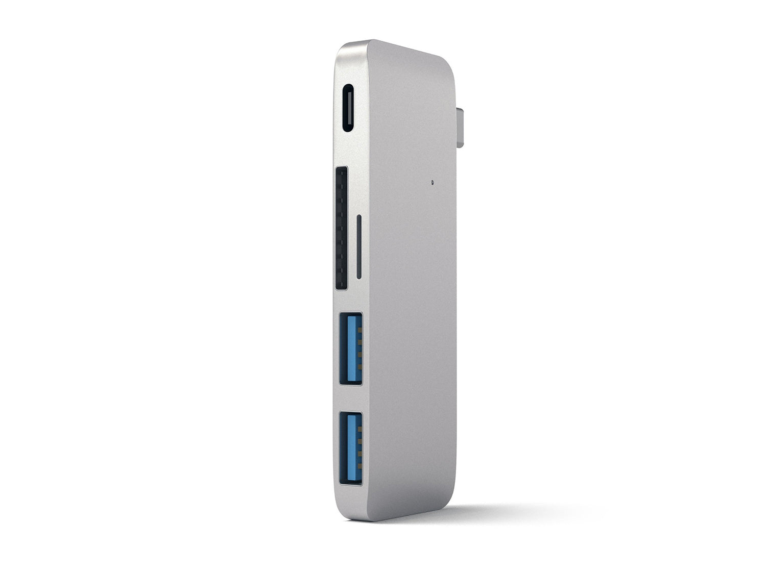 Satechi Aluminium TYPE-C Passthrough USB Hub - Silver