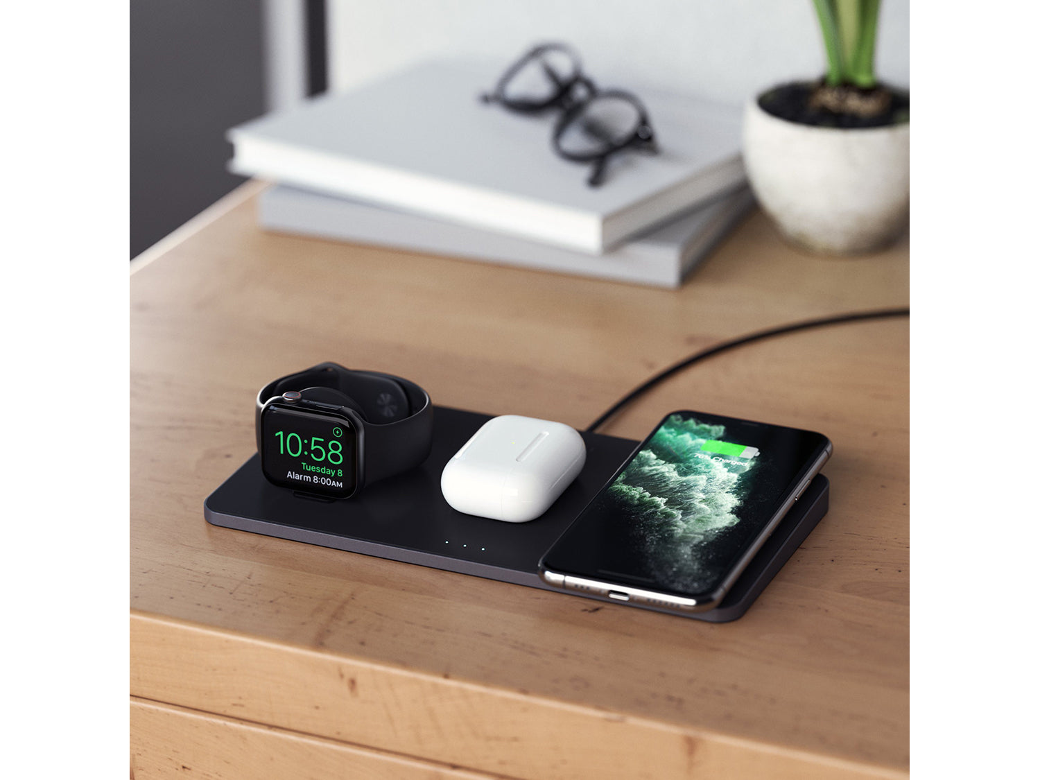 Satechi Trio Wireless Charging Pad - Black