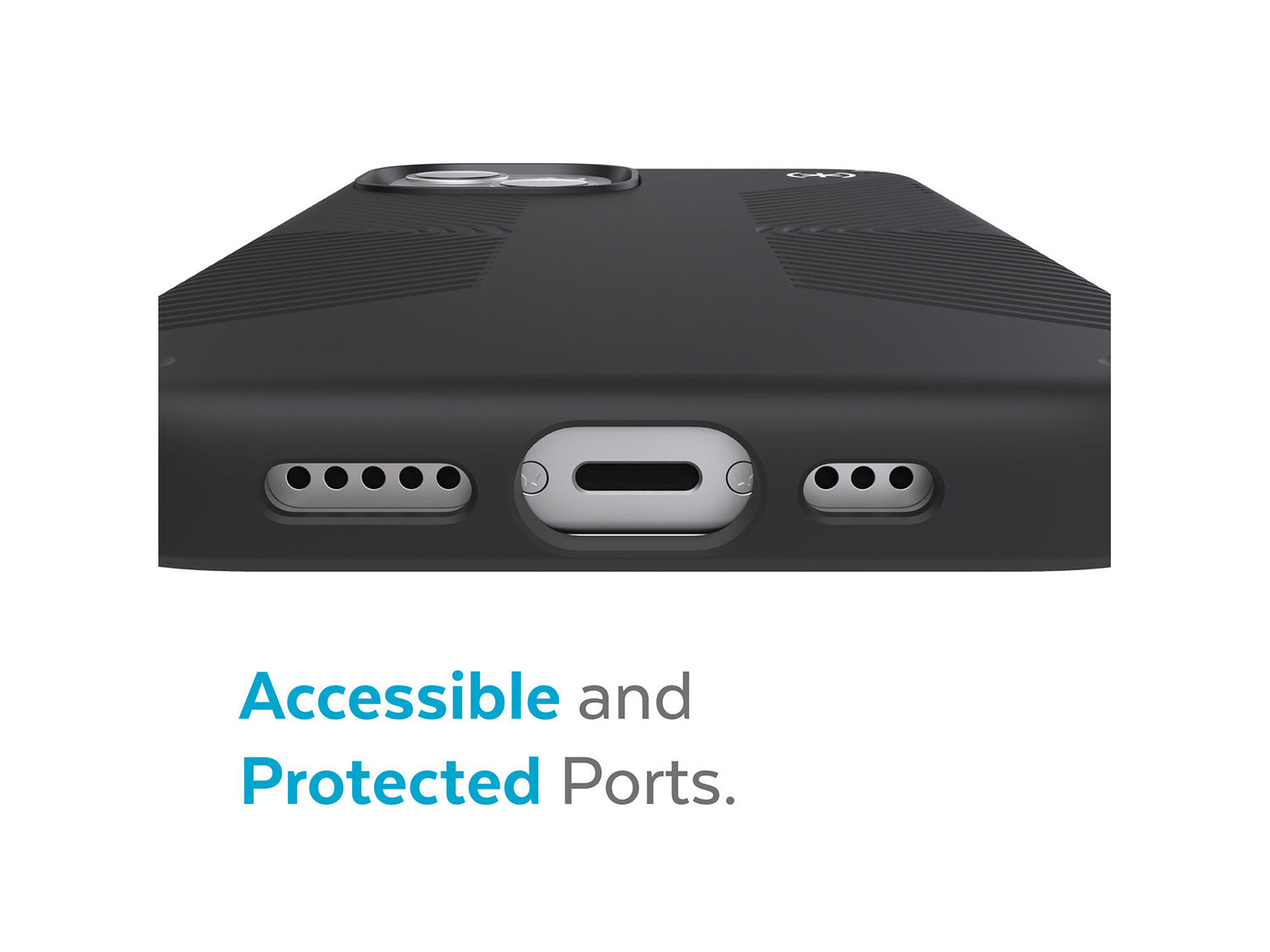 Speck iPhone 13 Presidio 2 Grip - Black/Black/White