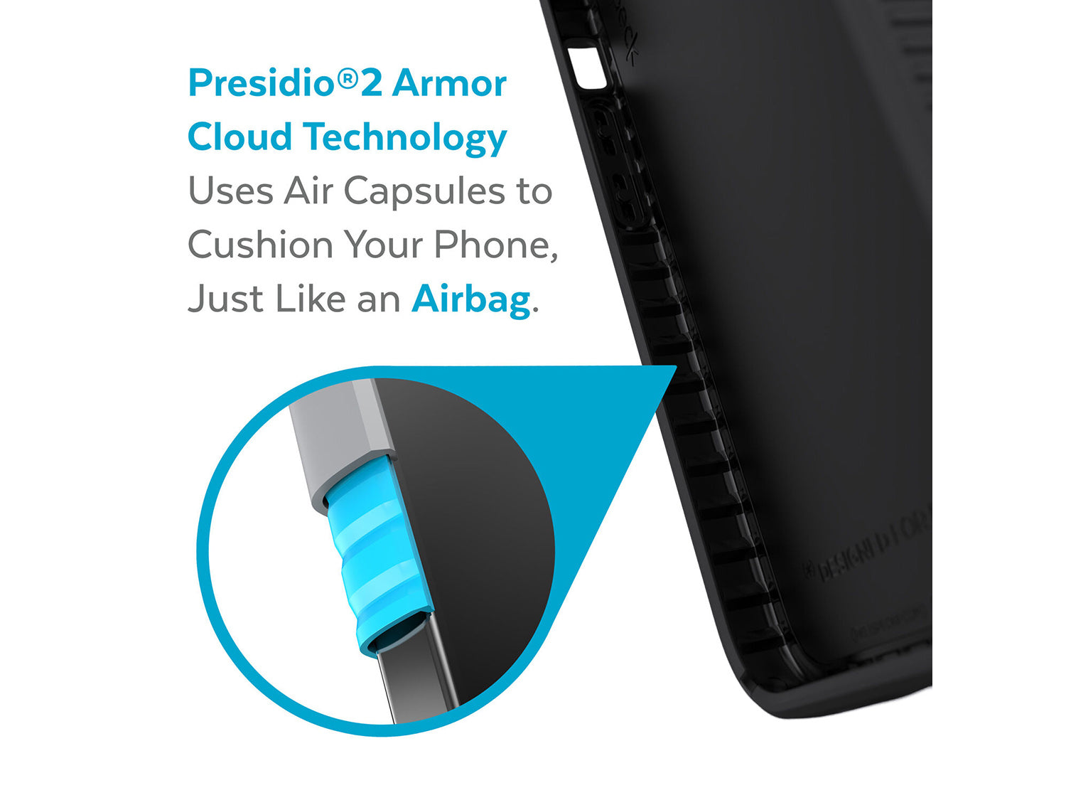 Speck iPhone 13 Presidio 2 Grip - Black/Black/White