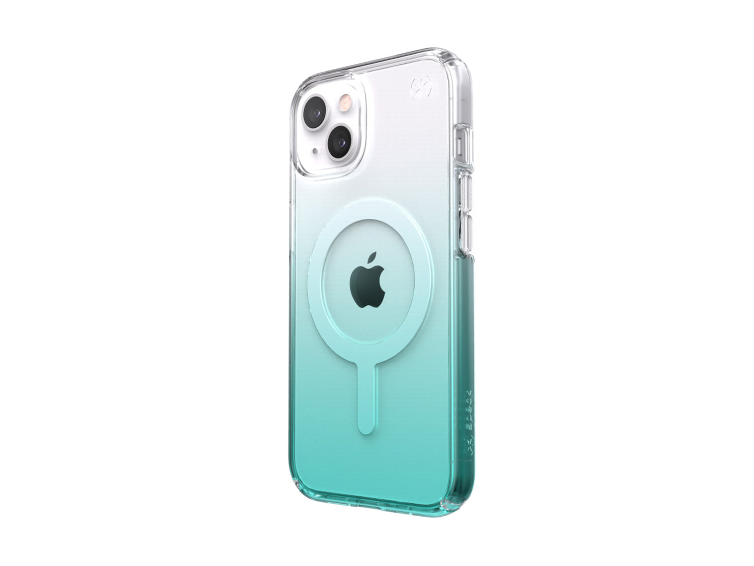 Speck iPhone 13 Presidio Perfect Clear Ombre + MS Clear/Fantasy Teal Fade