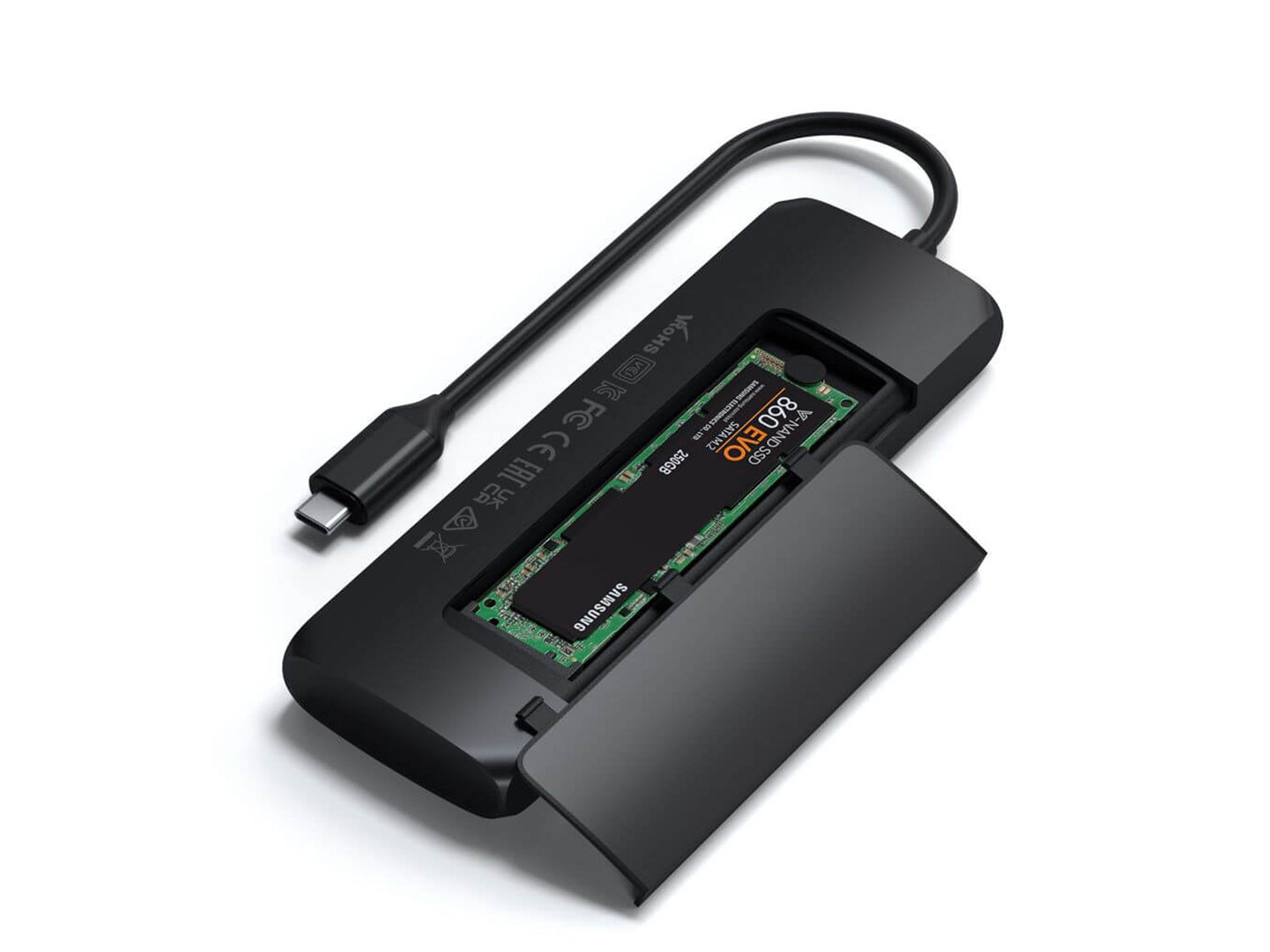 Satechi Aluminium USB-C Hybrid Multiport adapter, Black