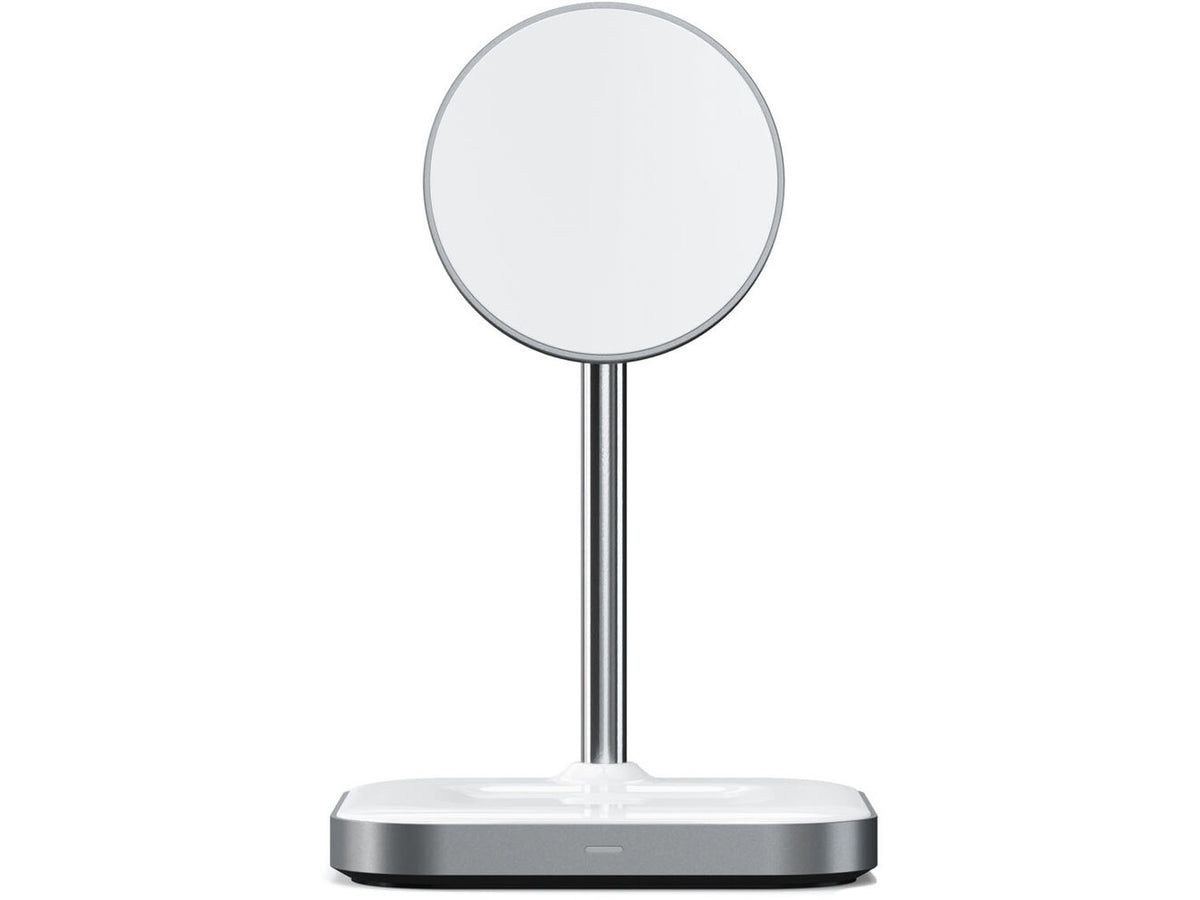 Satechi Aluminium 2-in-1 Magnetic Wireless Charging stand, white