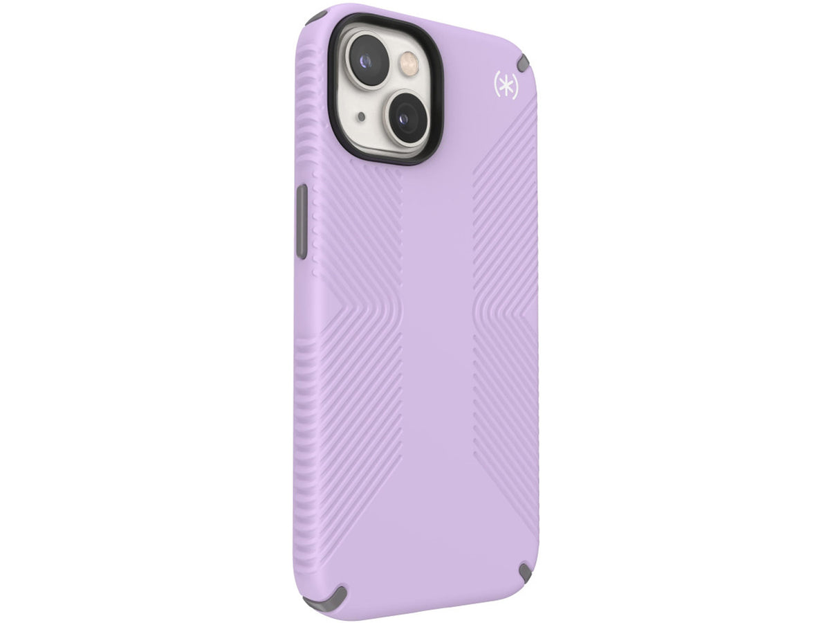 Speck iPhone 14, iPhone 16e Presidio2 Grip, SpringPurpleCloudy/GreyWhite