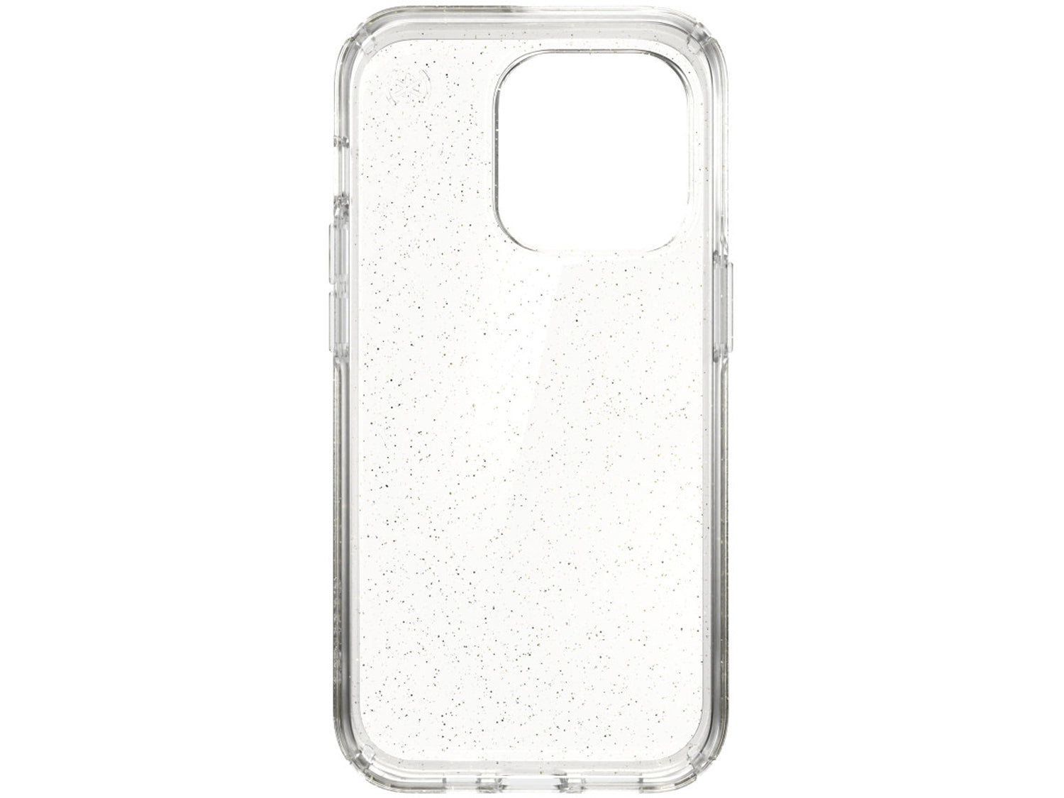 Speck iPhone 14 Pro, Presidio Perfect Clear Glitter (Clear/Clear w/Gold Giitter)