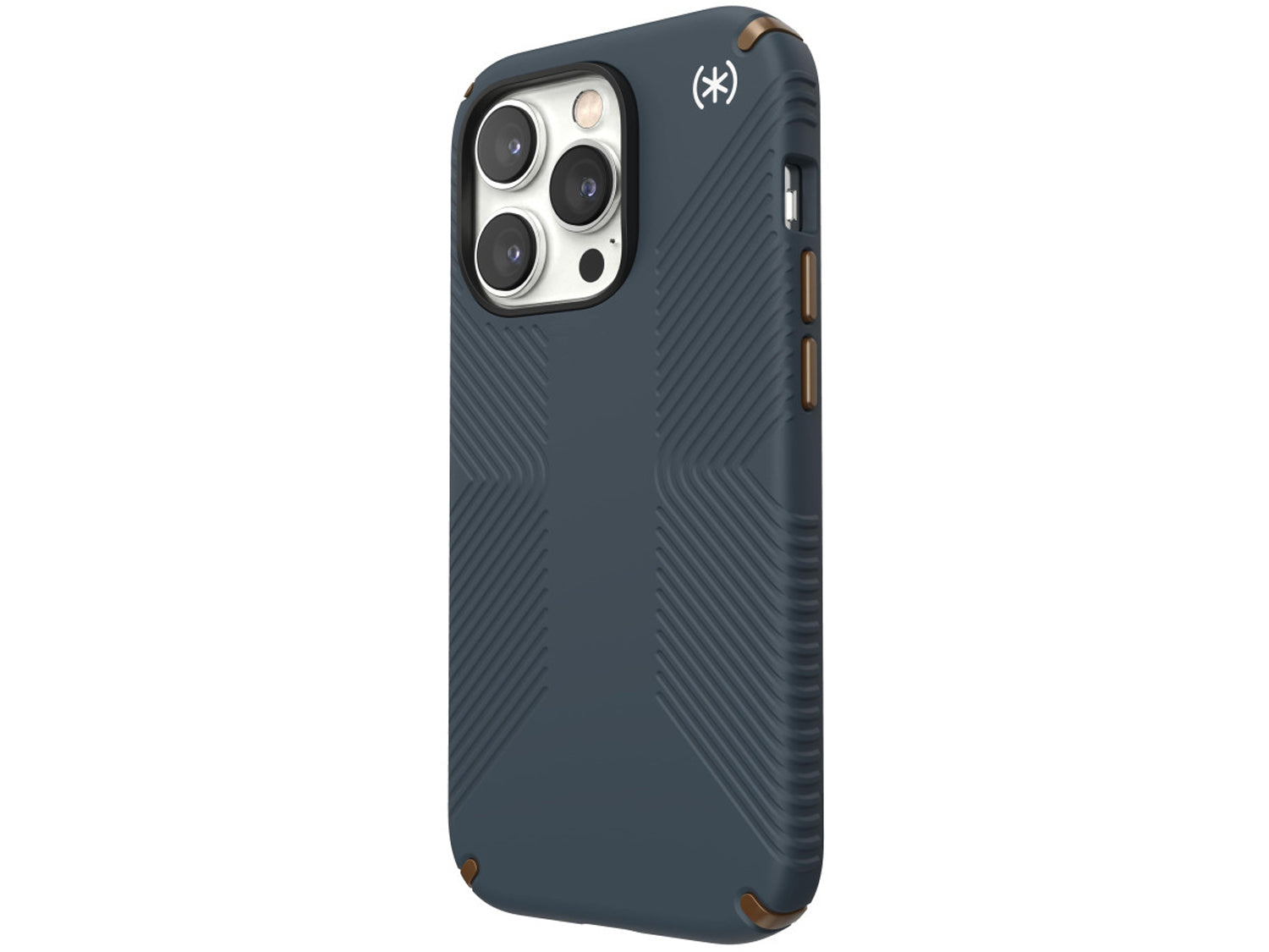 Speck iPhone 14 Pro Presidio 2 Grip, Charcoal/CoolBronzeWhite