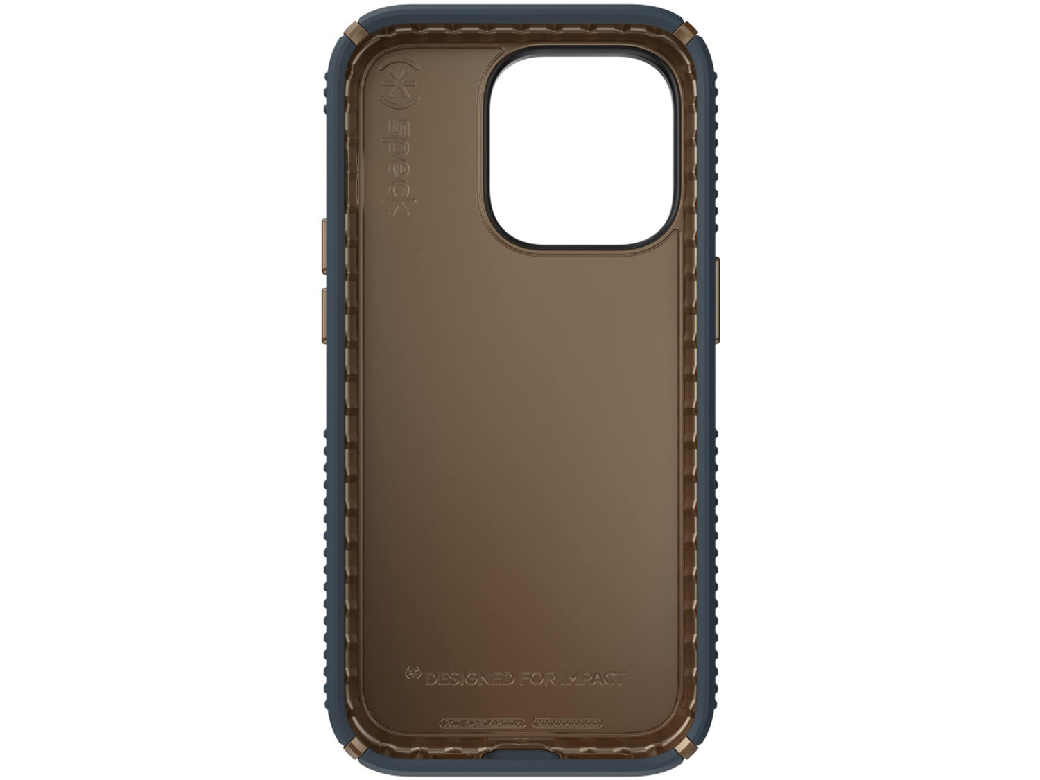 Speck iPhone 14 Pro Presidio 2 Grip, Charcoal/CoolBronzeWhite
