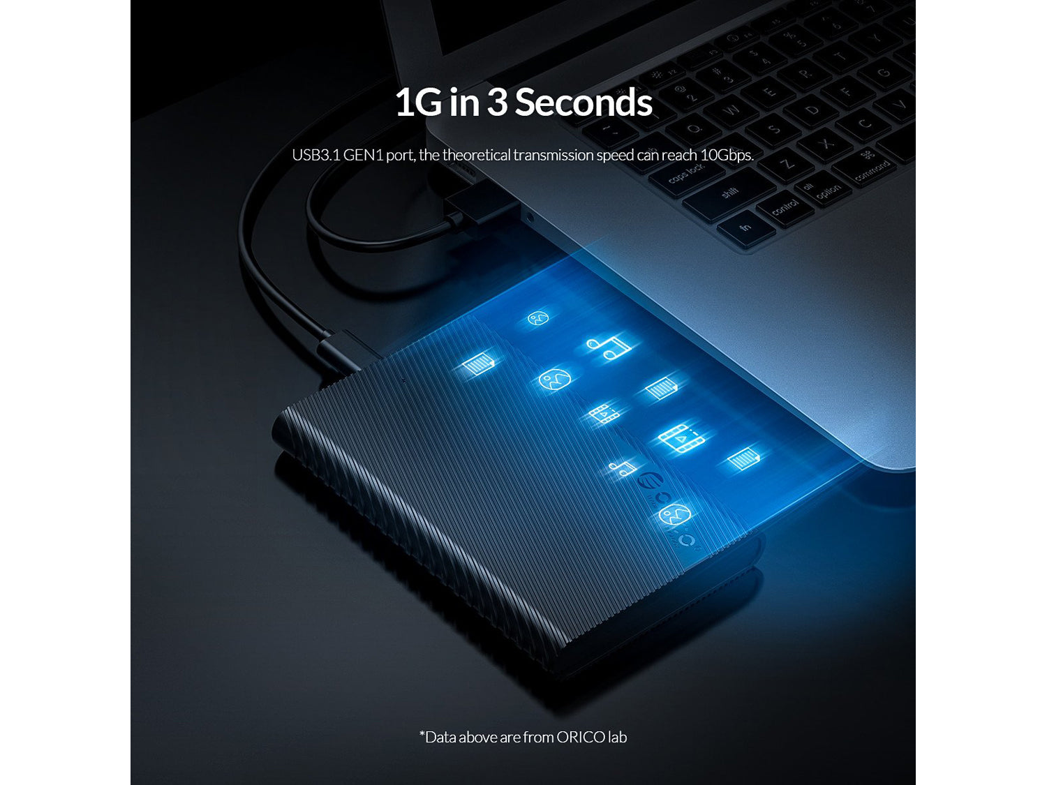 Orico 2521U3 2.5" USB Type C Hard Drive Enclosure