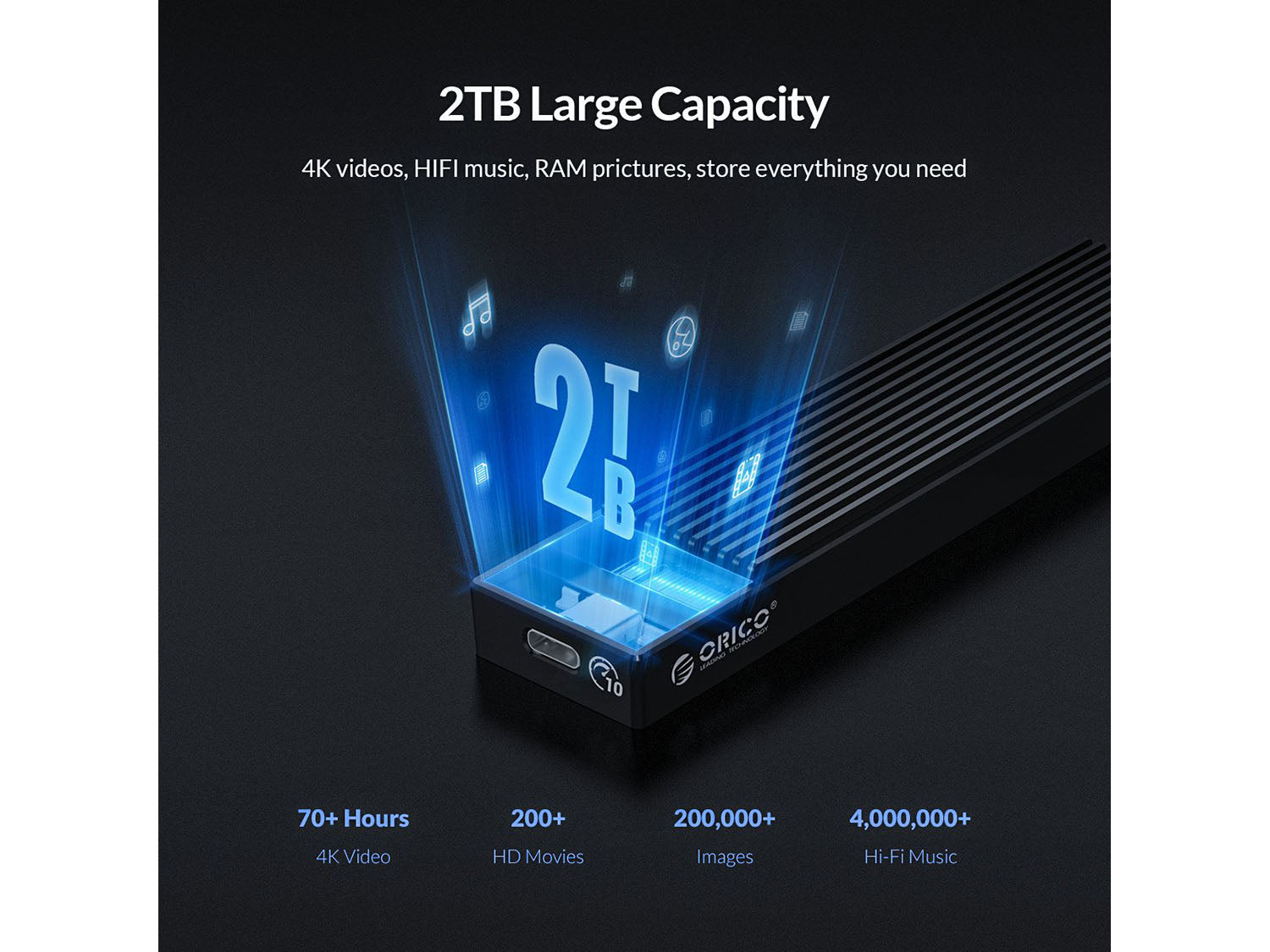 Orico M2PV-C3 M.2 NVMe SSD Enclosure
