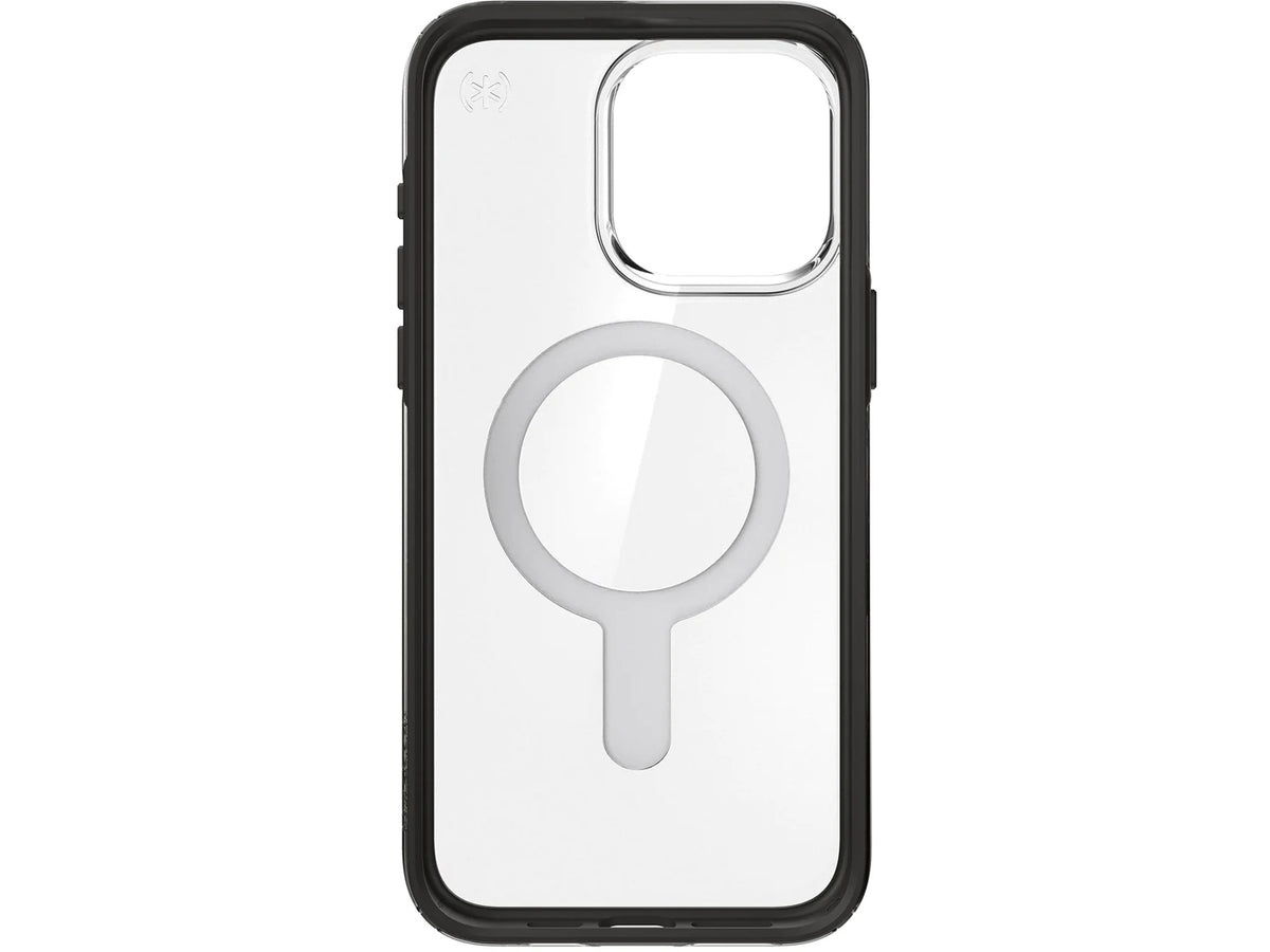 Speck Presidio Perfect-Clear MagSafe with ClickLock iPhone 15 Pro Max , Clear/Black