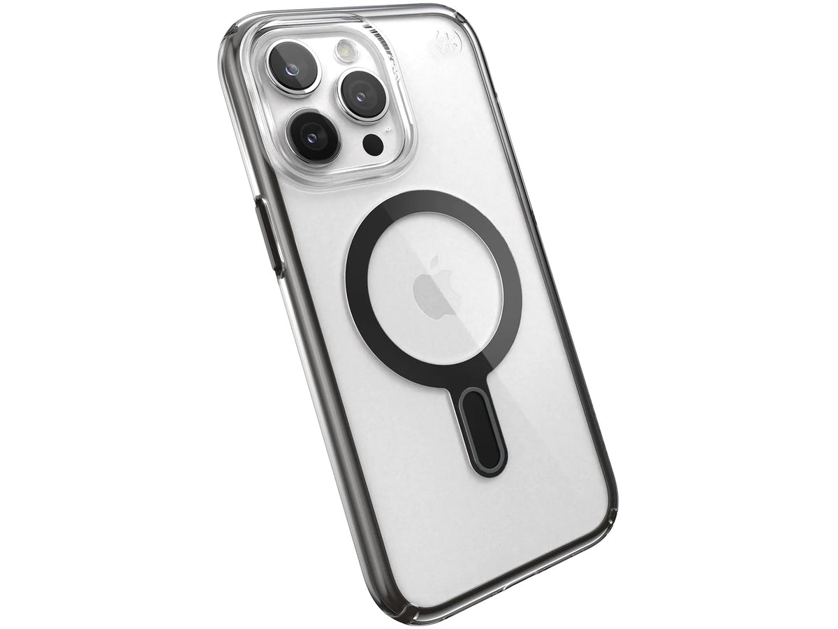 Speck Presidio Perfect-Clear MagSafe with ClickLock iPhone 15 Pro Max , Clear/Black
