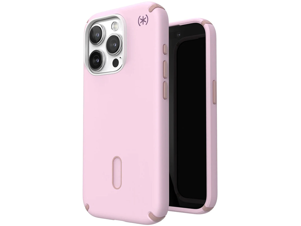 Speck Presidio2 Pro MagSafe with ClickLock iPhone 15 Pro, Soft Lilac/Carnation Petal