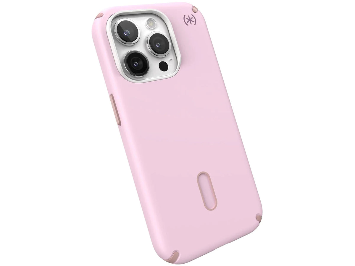 Speck Presidio2 Pro MagSafe with ClickLock iPhone 15 Pro, Soft Lilac/Carnation Petal