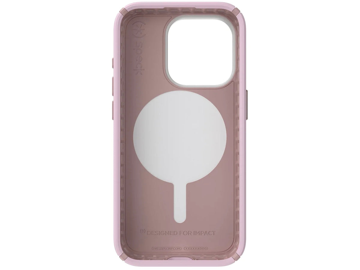 Speck Presidio2 Pro MagSafe with ClickLock iPhone 15 Pro, Soft Lilac/Carnation Petal