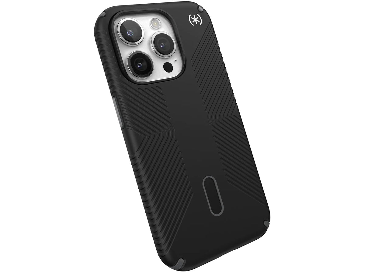 Speck Presidio2 Grip MagSafe with ClickLock iPhone 15 Pro, Black/Slate Grey