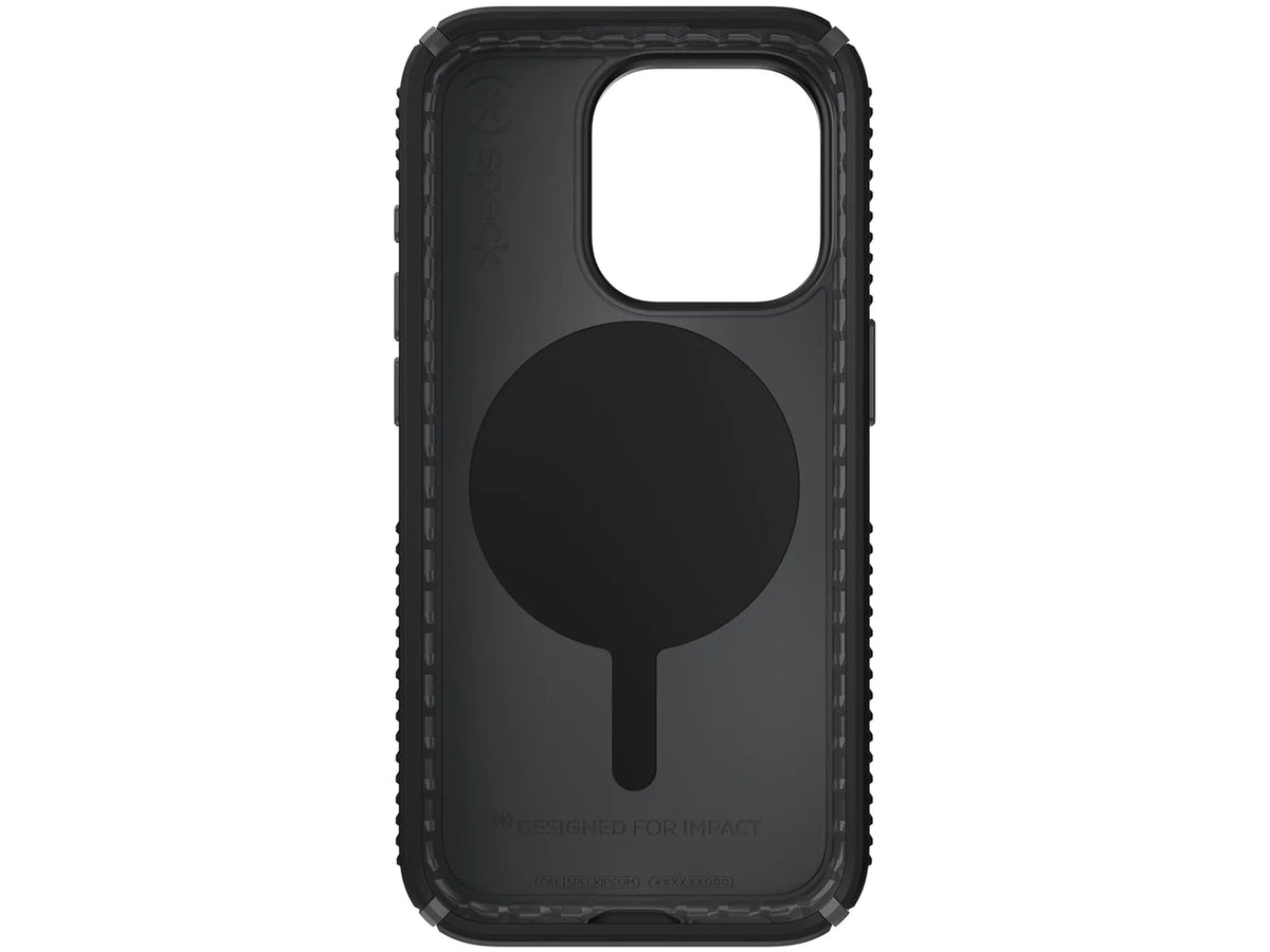 Speck Presidio2 Grip MagSafe with ClickLock iPhone 15 Pro, Black/Slate Grey