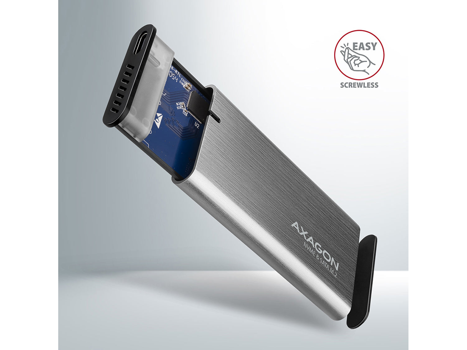 AXAGON EEM2-SG2 SSD Thin Screwless Box
