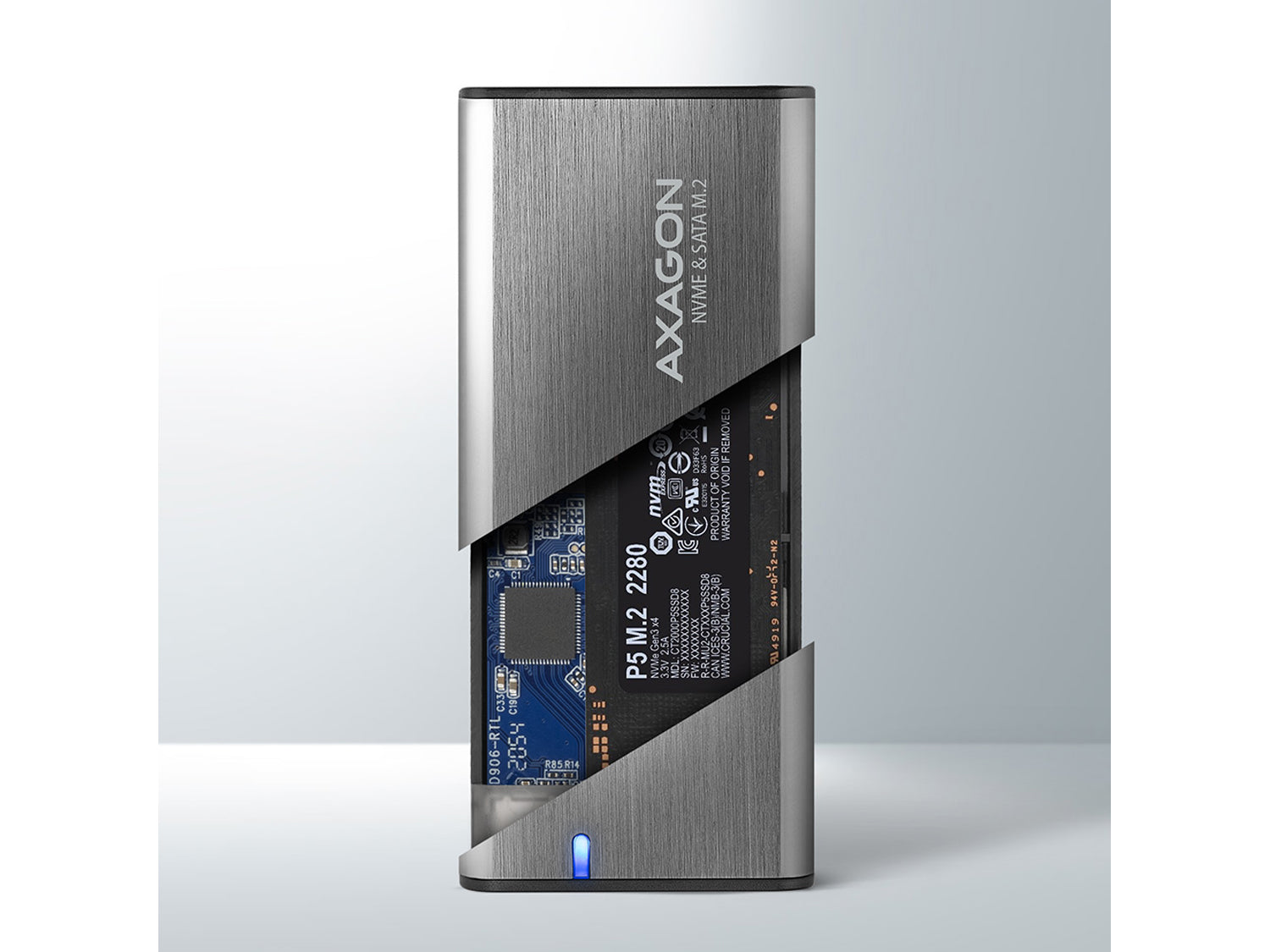 AXAGON EEM2-SG2 SSD Thin Screwless Box