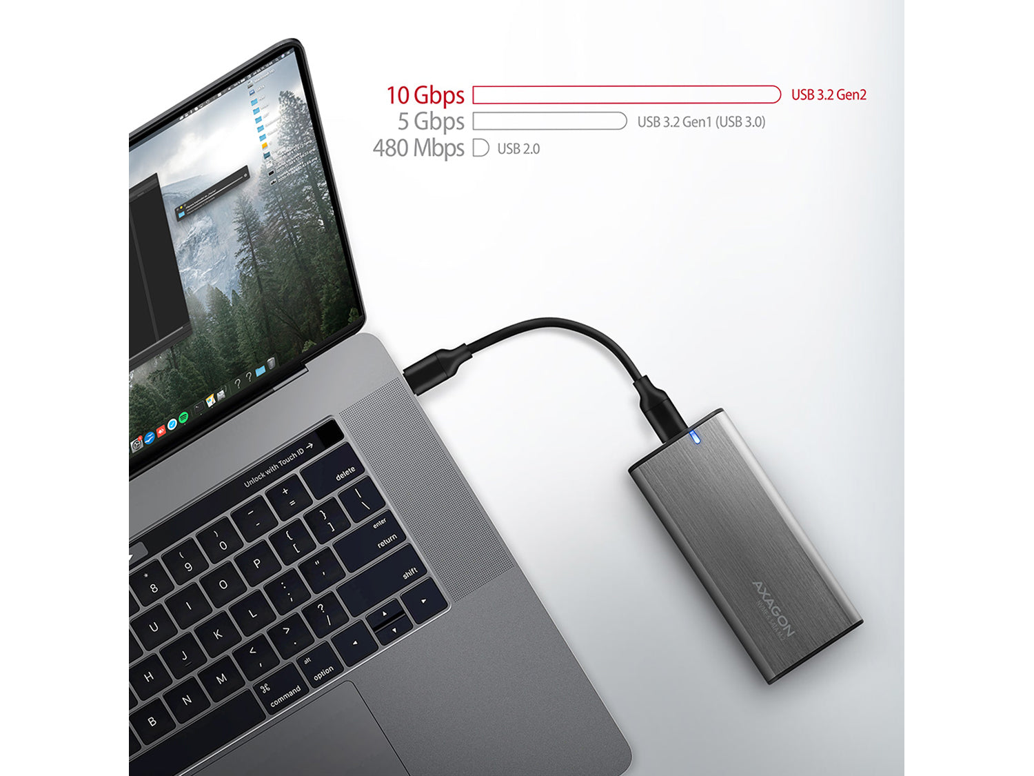 AXAGON EEM2-SG2 SSD Thin Screwless Box