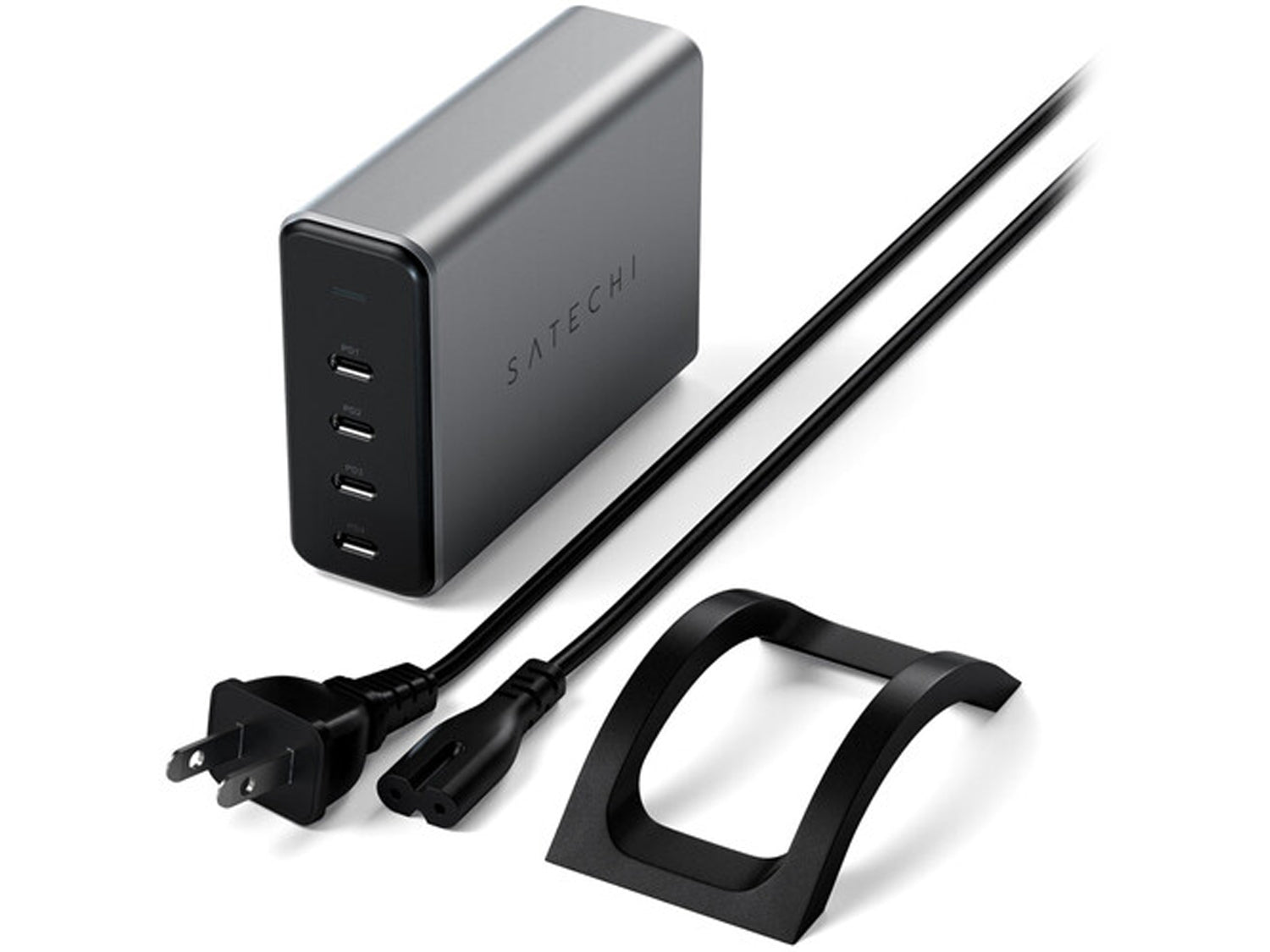 Satechi 165W USB-C 4-PORT PD GAN зарядно устройство (4xUSB-C до 100W)