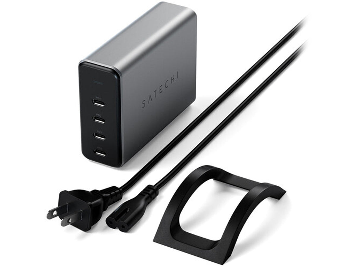 Satechi 165W USB-C 4-PORT PD GAN зарядно устройство (4xUSB-C до 100W)