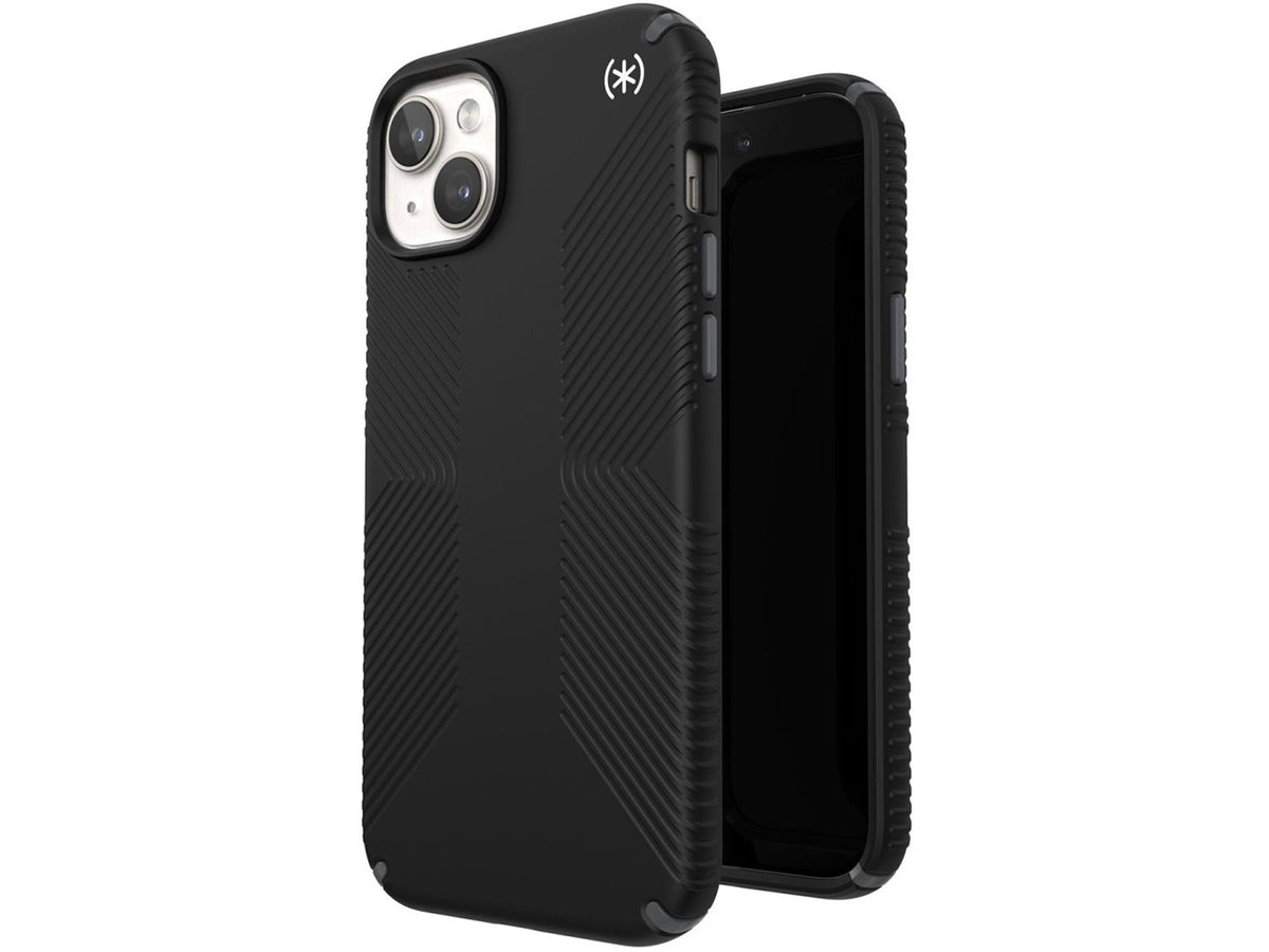 Speck iPhone 15 Plus Presidio2 Grip, Black/Slate Grey