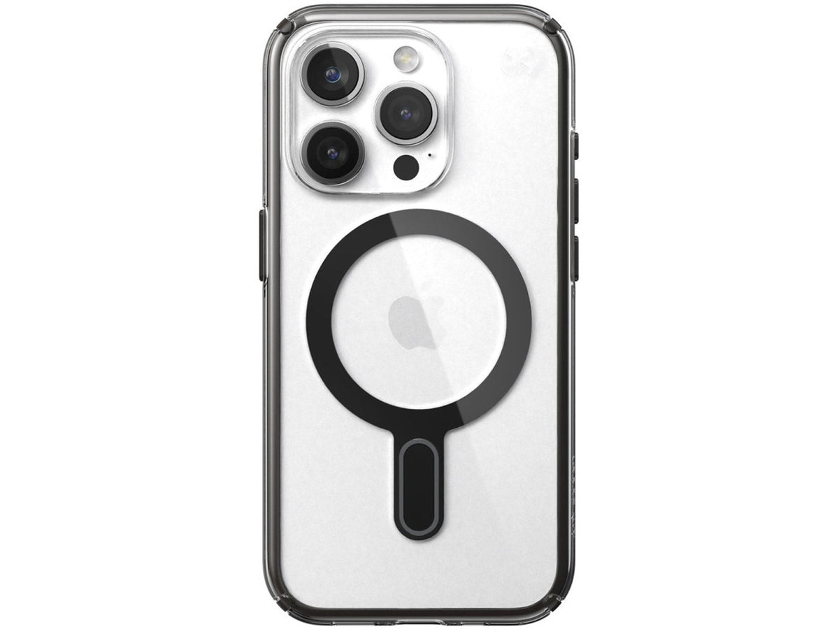 Speck Presidio Perfect-Clear MagSafe With Click&Lock iPhone 15 Pro, Clear/Black
