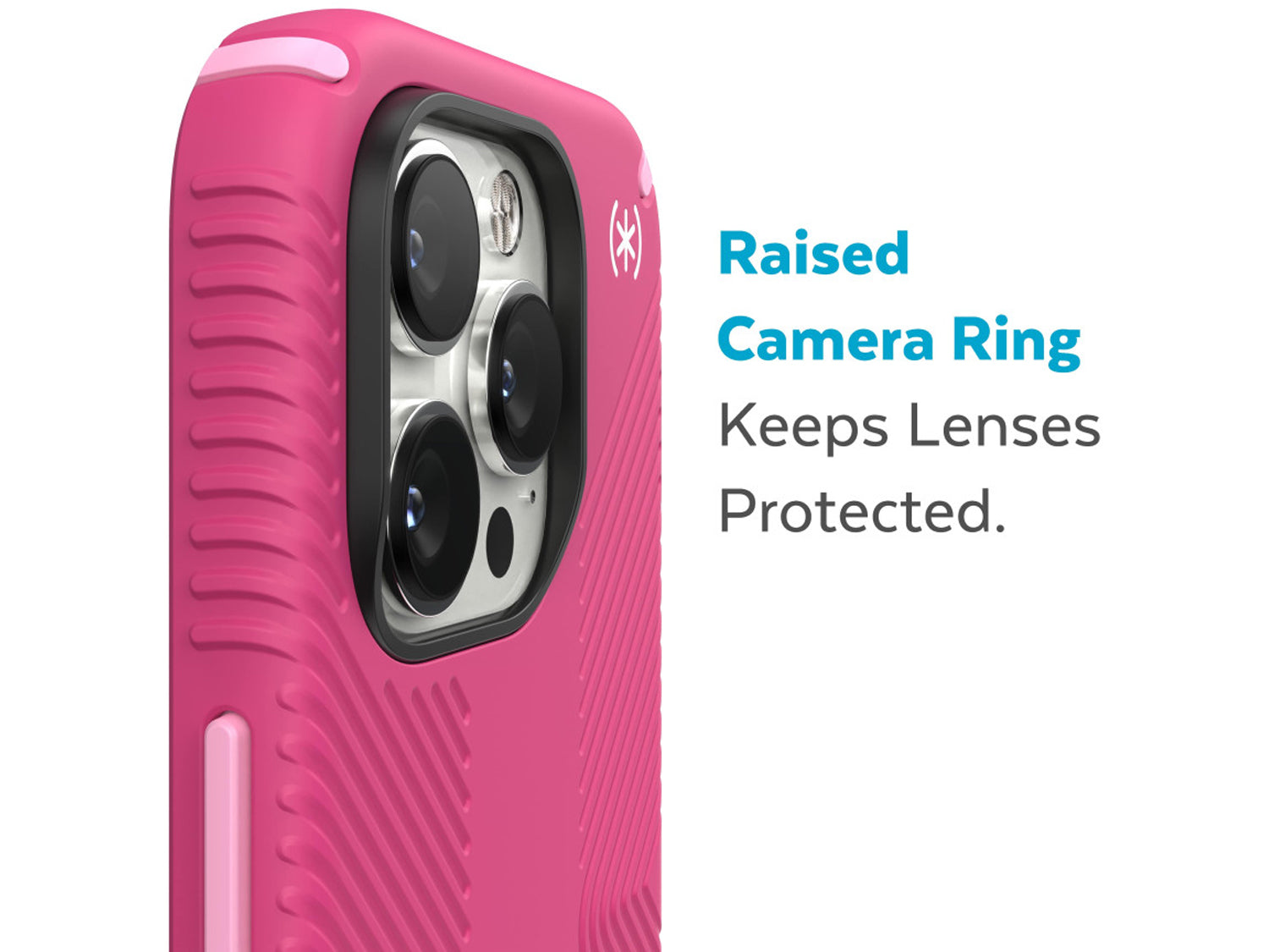 Speck iPhone 14 Pro Presidio 2 Grip, Digital Pink/Blossom Pink/White