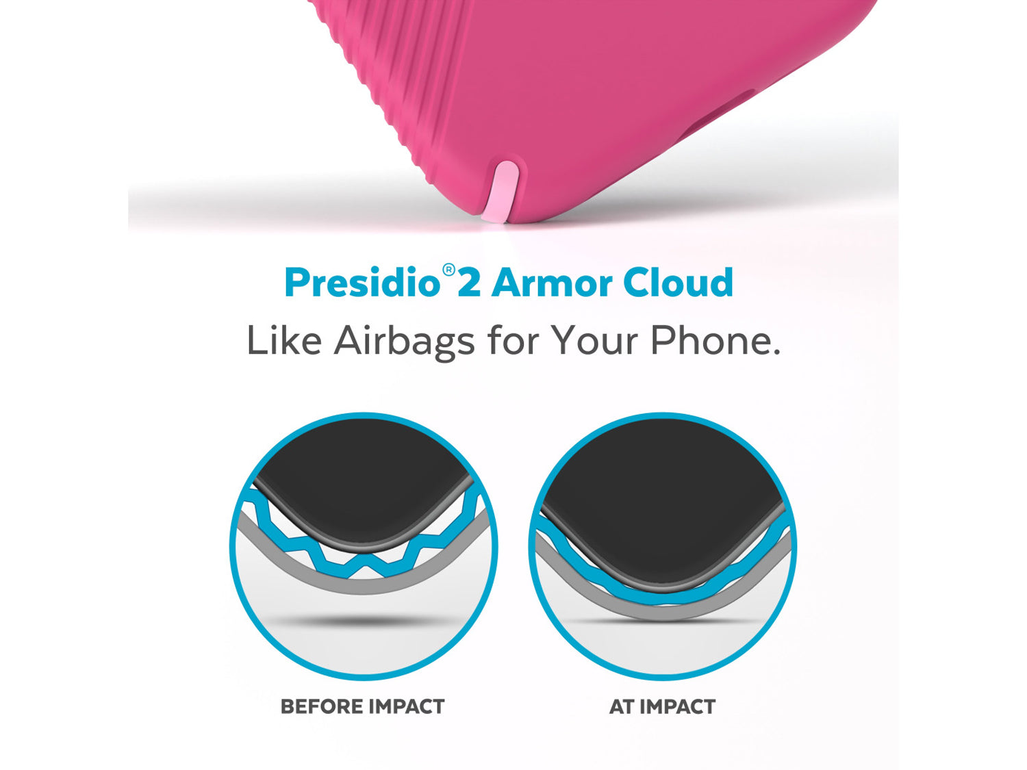 Speck iPhone 14 Pro Presidio 2 Grip, Digital Pink/Blossom Pink/White