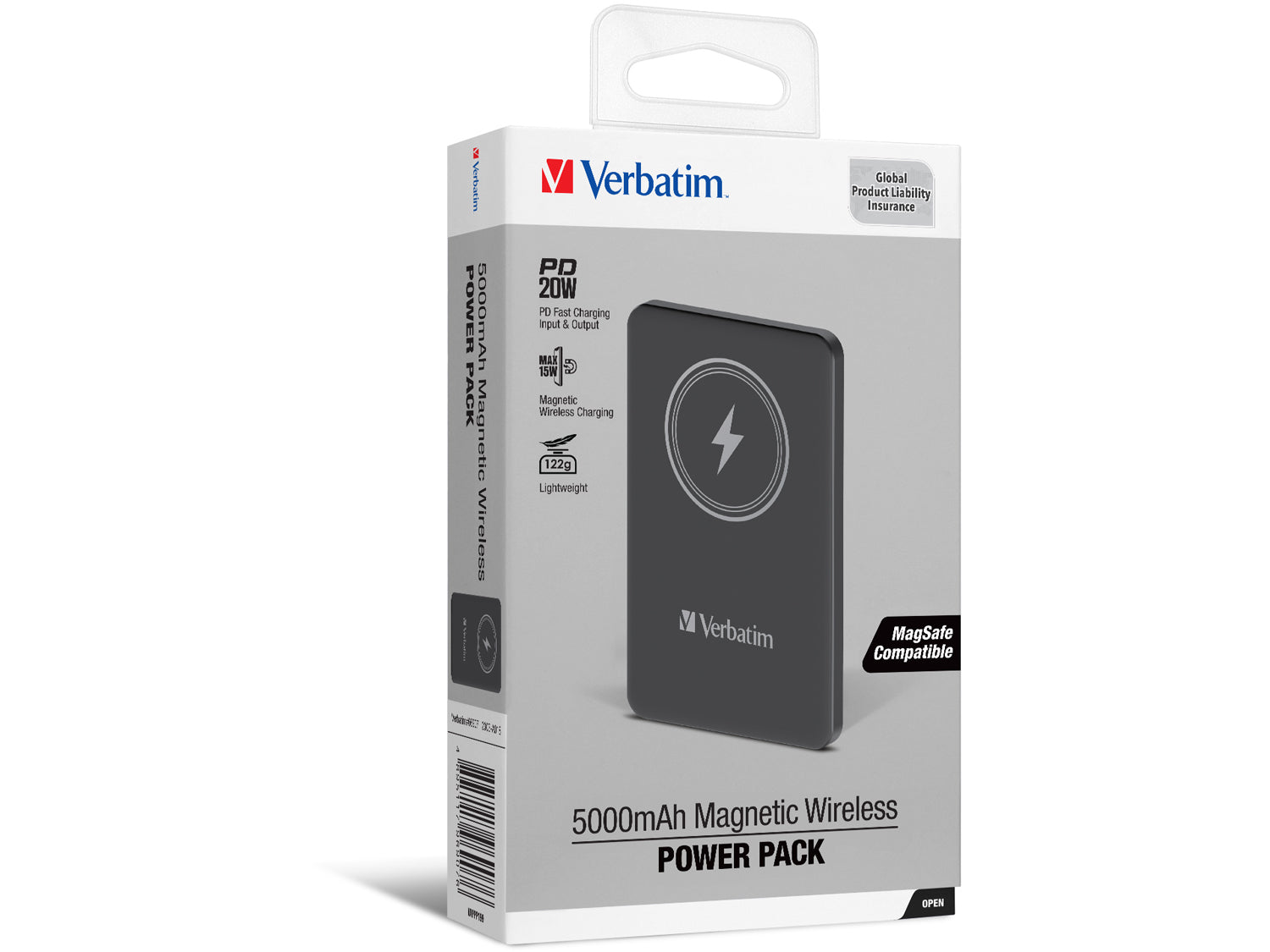 Verbatim Charge ´n´ Go Magnetic Wireless Power Bank 5000 Black