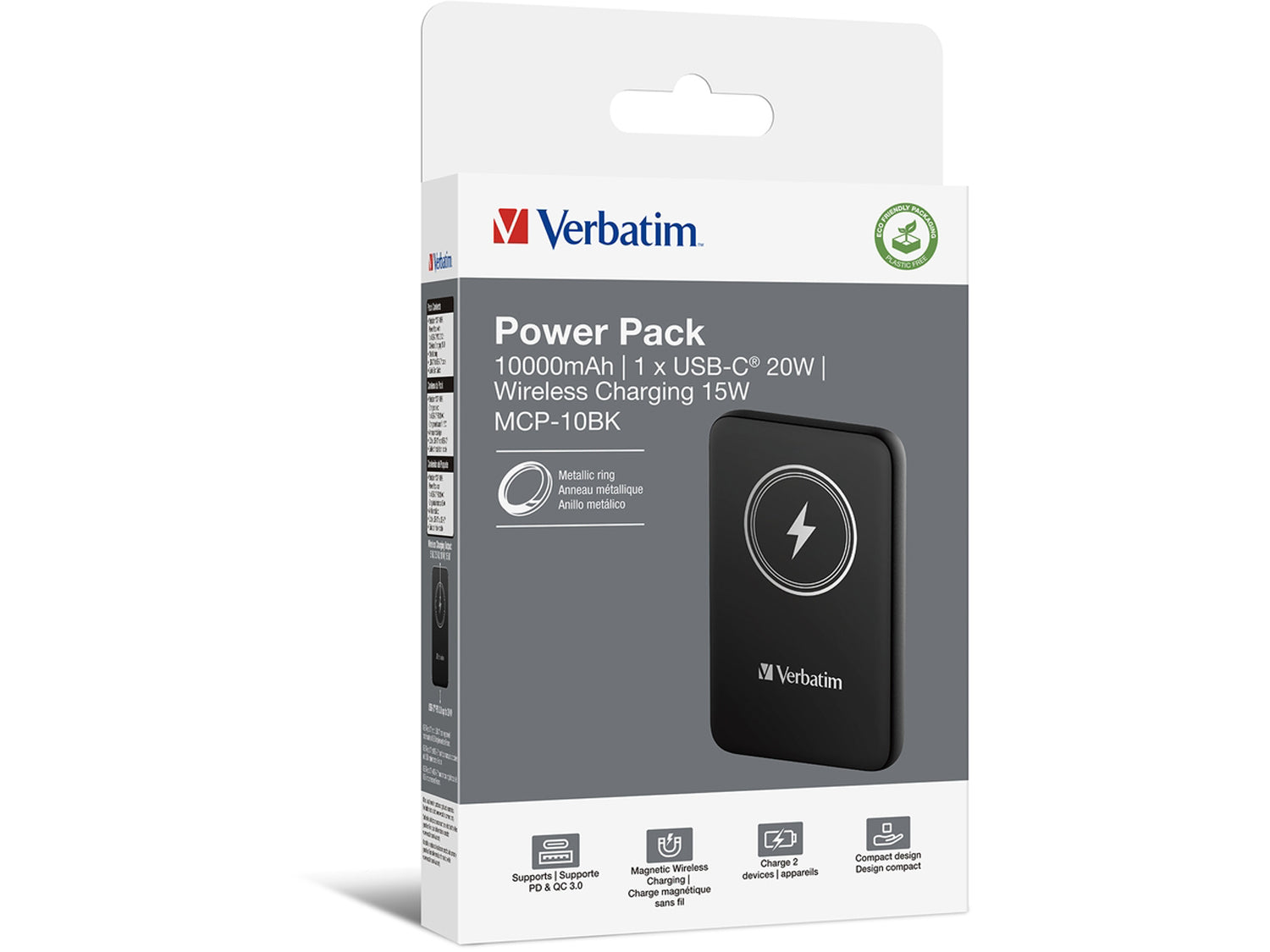 Verbatim Charge ´n´ Go Magnetic Wireless Power Bank 10000 Black