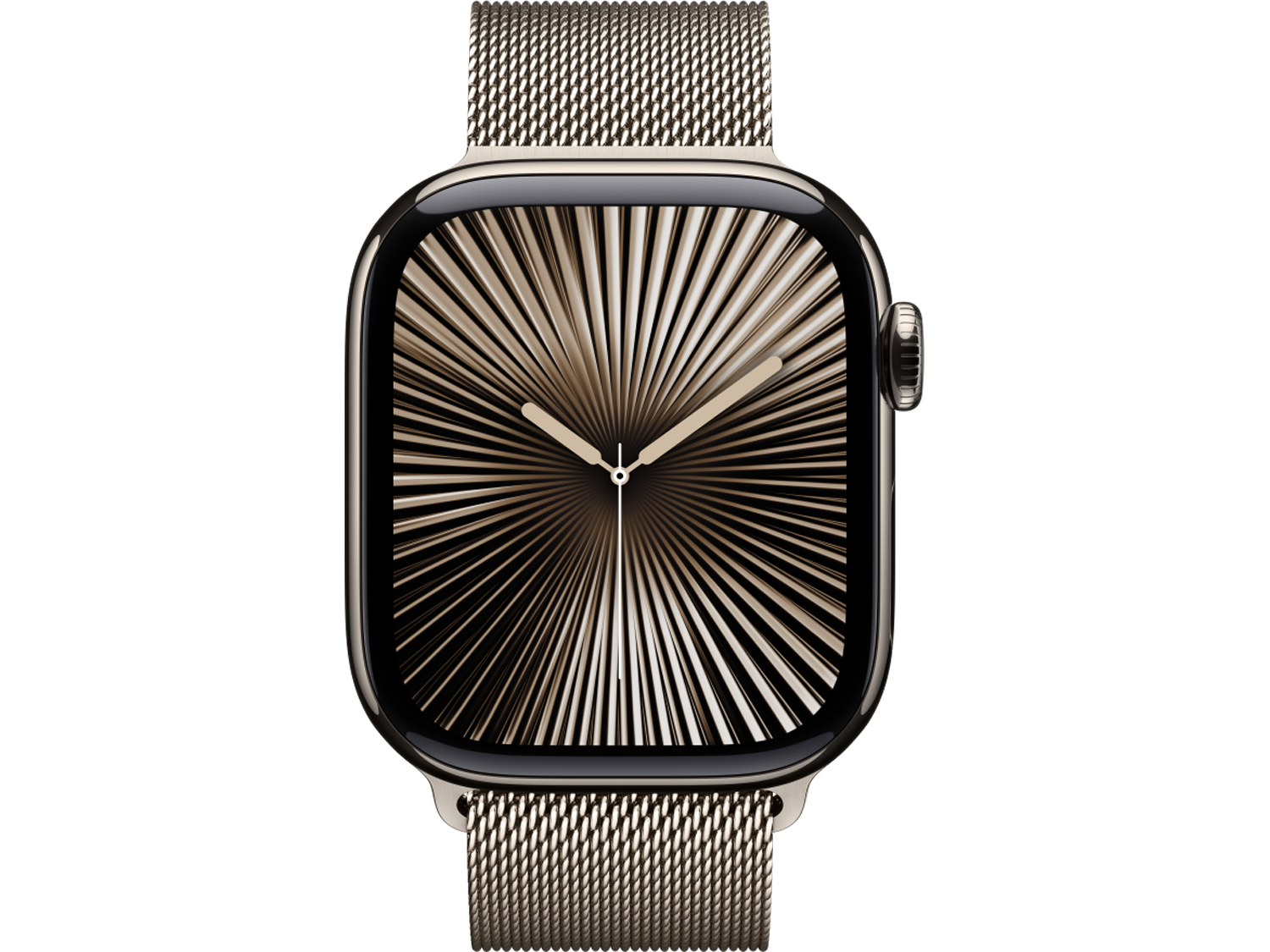 Apple Watch Series 10 GPS + Cellular 42mm Natural Titanium Case with Natural Milanese Loop