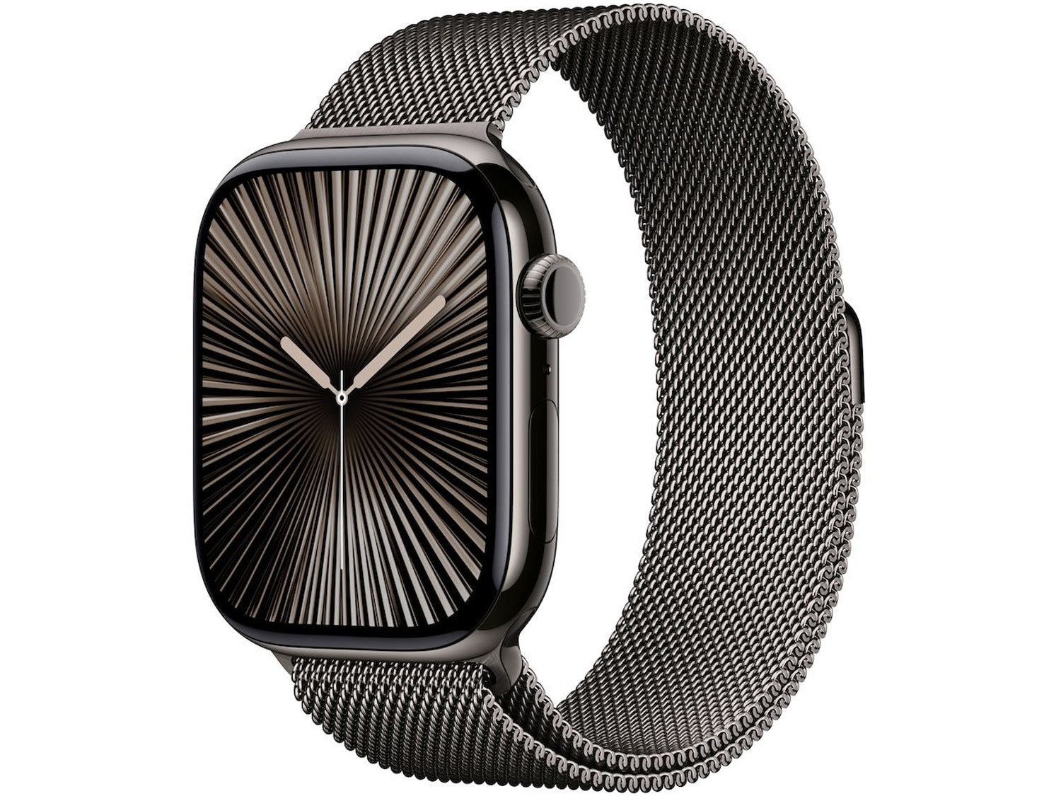 Apple Watch Series 10 GPS + Cellular 42mm Slate Titanium Case with Slate Milanese Loop