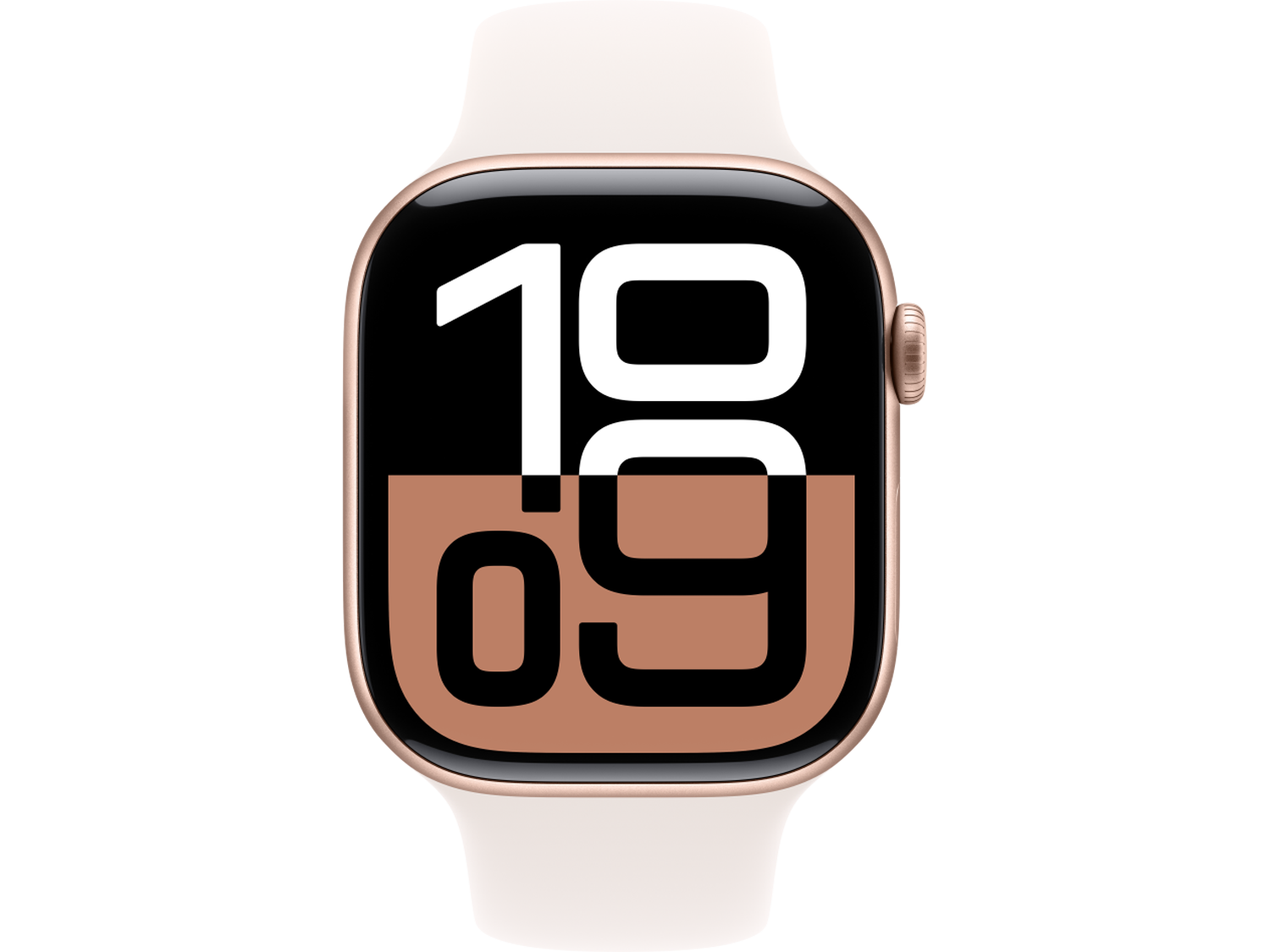 Apple Watch Series 10 GPS 46mm Rose Gold Aluminium Case with Light Blush Sport Band - S/M