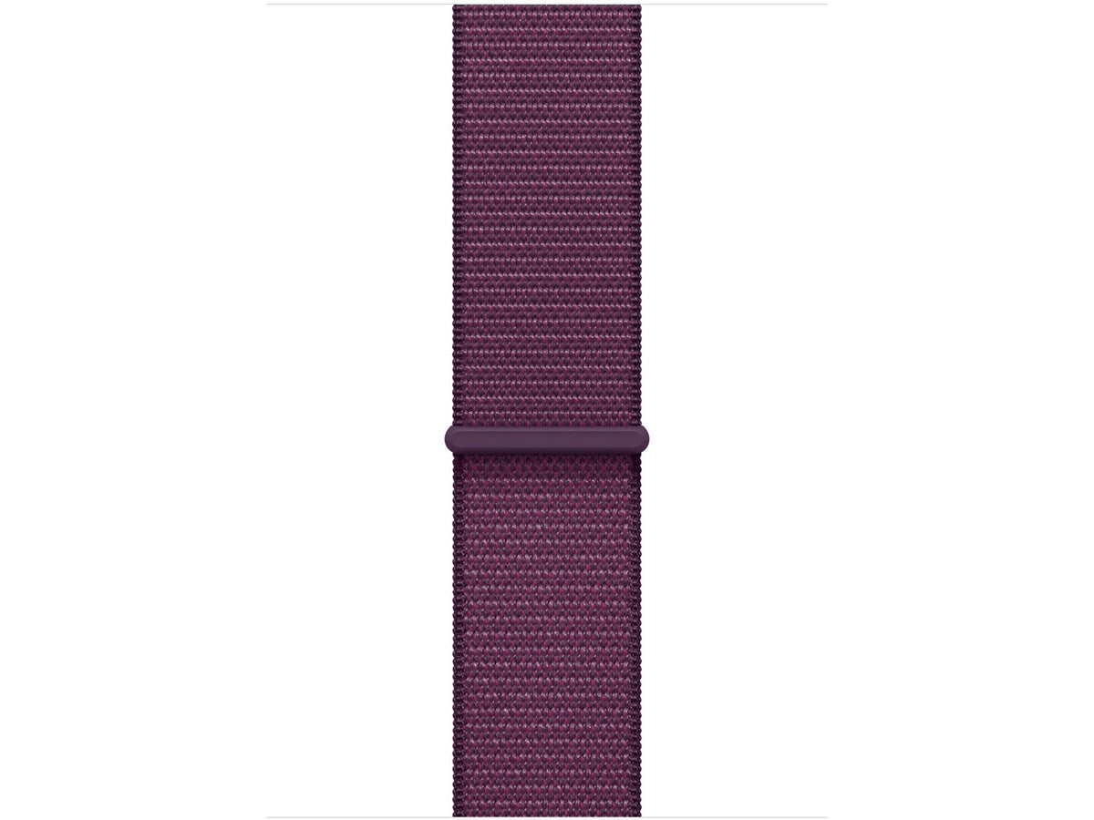 Apple Watch Series 10 GPS 46mm Rose Gold Aluminium Case with Plum Sport Band - M/L