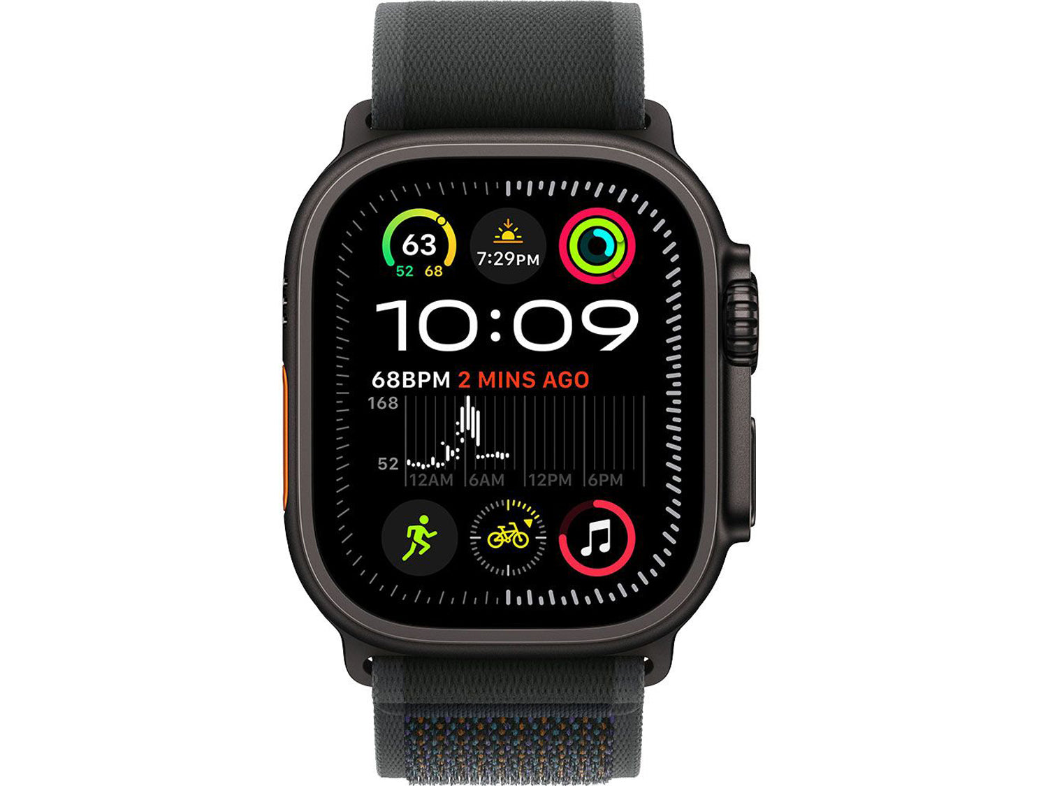 Apple Watch Ultra 2 GPS + Cellular 49mm Black Titanium Case with Black Trail Loop - S/M
