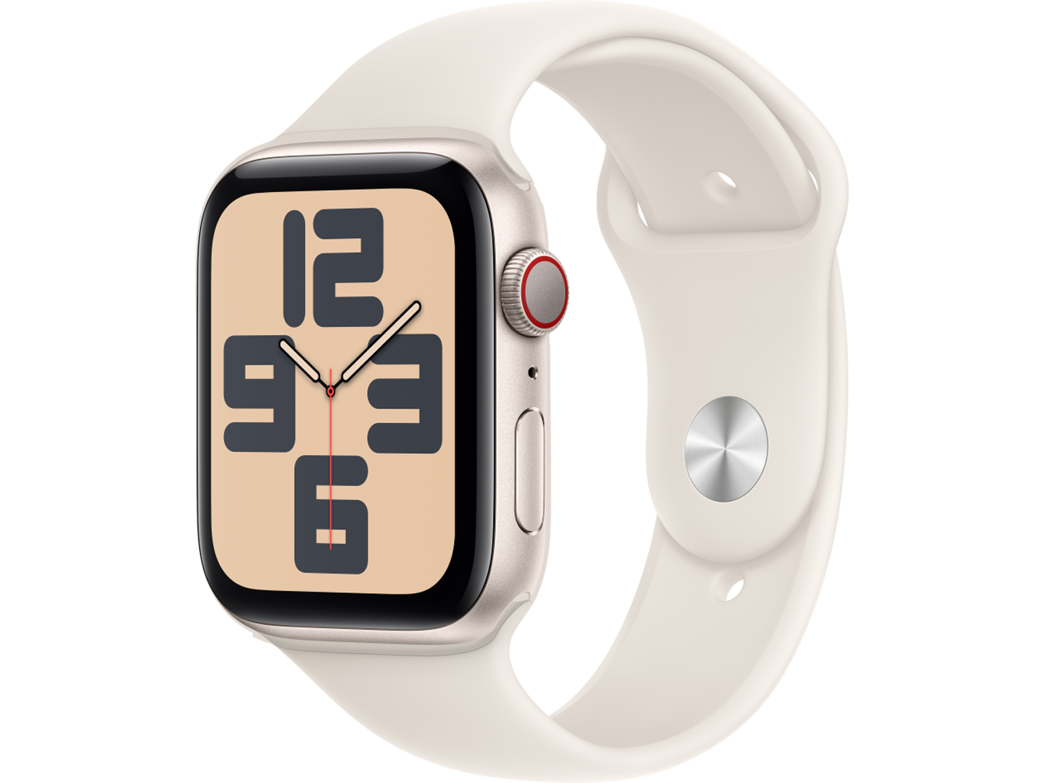 Apple Watch SE 2 GPS + Cellular 44mm Starlight Aluminium Case with Starlight Sport Band - M/L