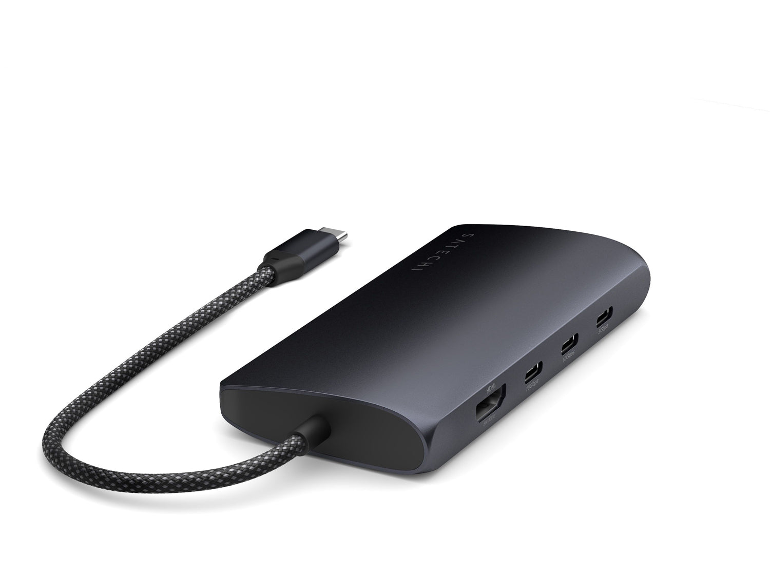Satechi USB-C многопортов адаптер 8K с Ethernet V3 - Midnight