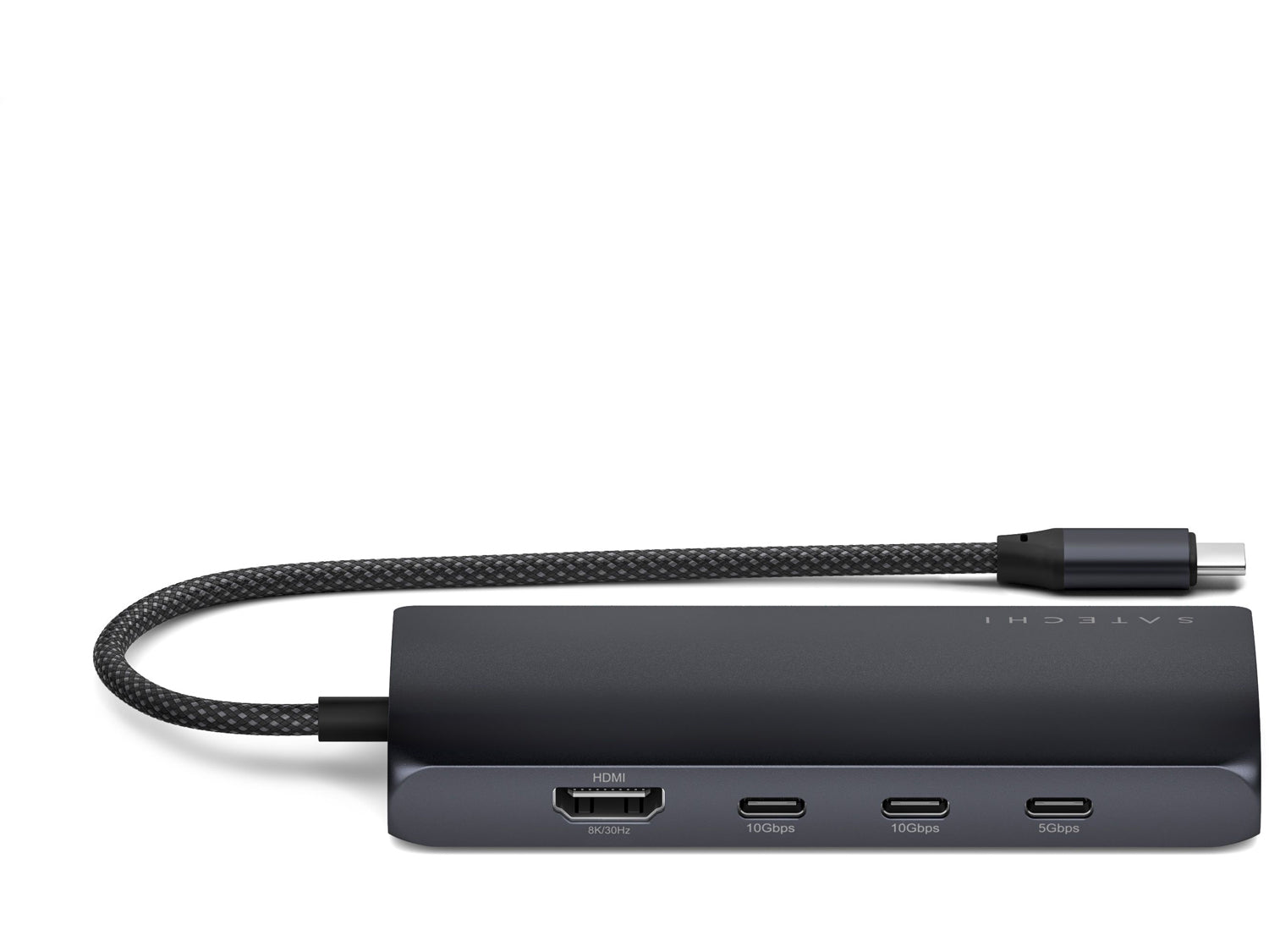 Satechi USB-C многопортов адаптер 8K с Ethernet V3 - Midnight