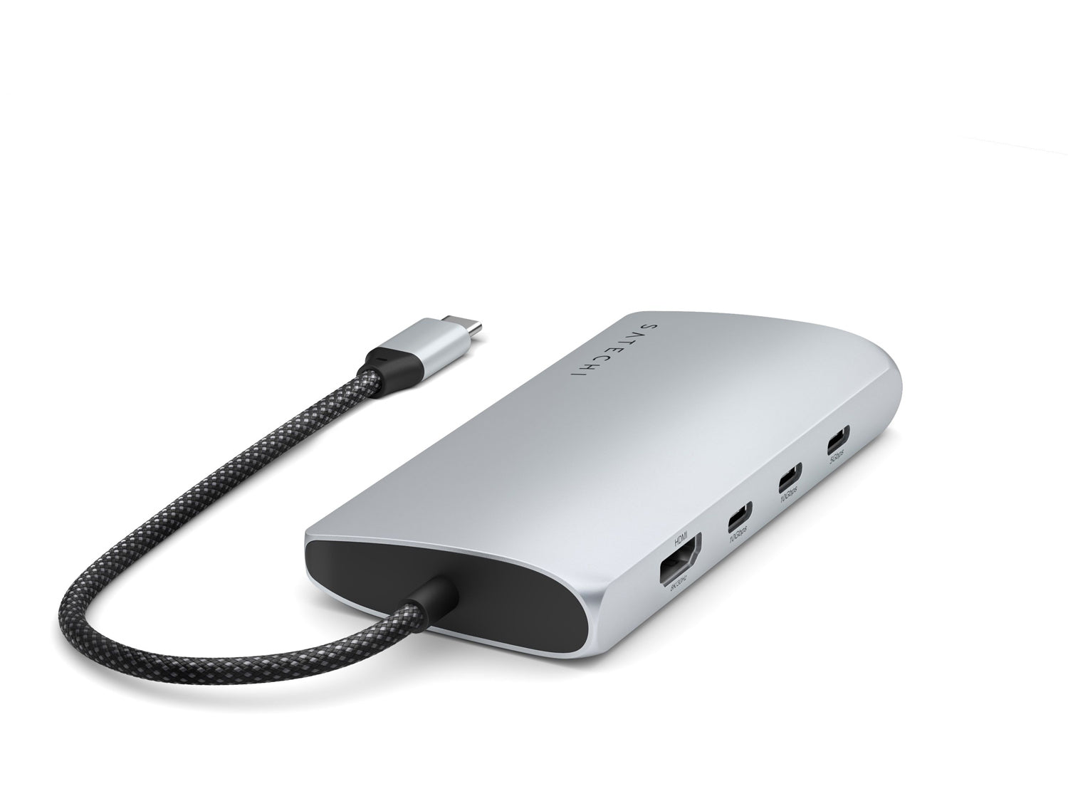Satechi USB-C многопортов адаптер 8K с Ethernet V3 - Silver