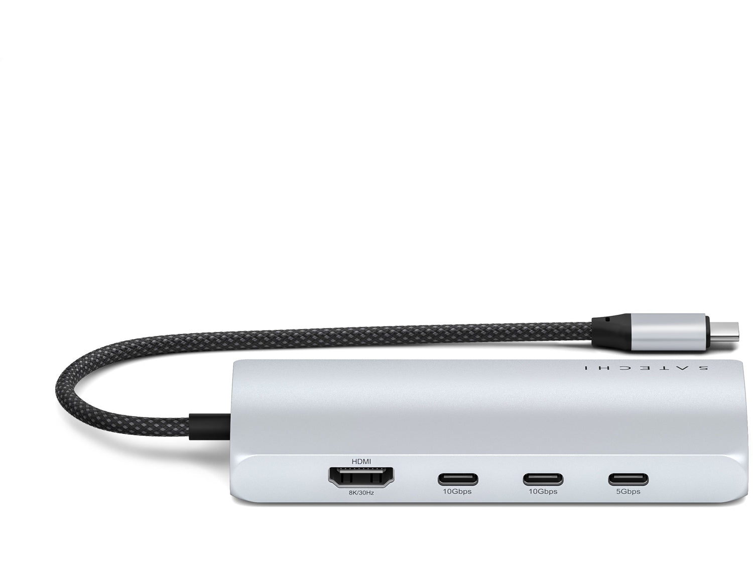 Satechi USB-C многопортов адаптер 8K с Ethernet V3 - Silver